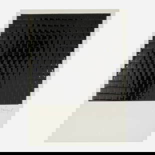 Julio Le Parc, Untitled (from the Miroirs series): Julio Le Parc Untitled (from the Miroirs series) c. 1975embossed Mylar image: 5.375 h x 5.375 w in (14 x 14 cm) sheet: 8.125 h x 6 w in (21 x 15 cm) Signed to lower right edge 'Le Parc'. Th
