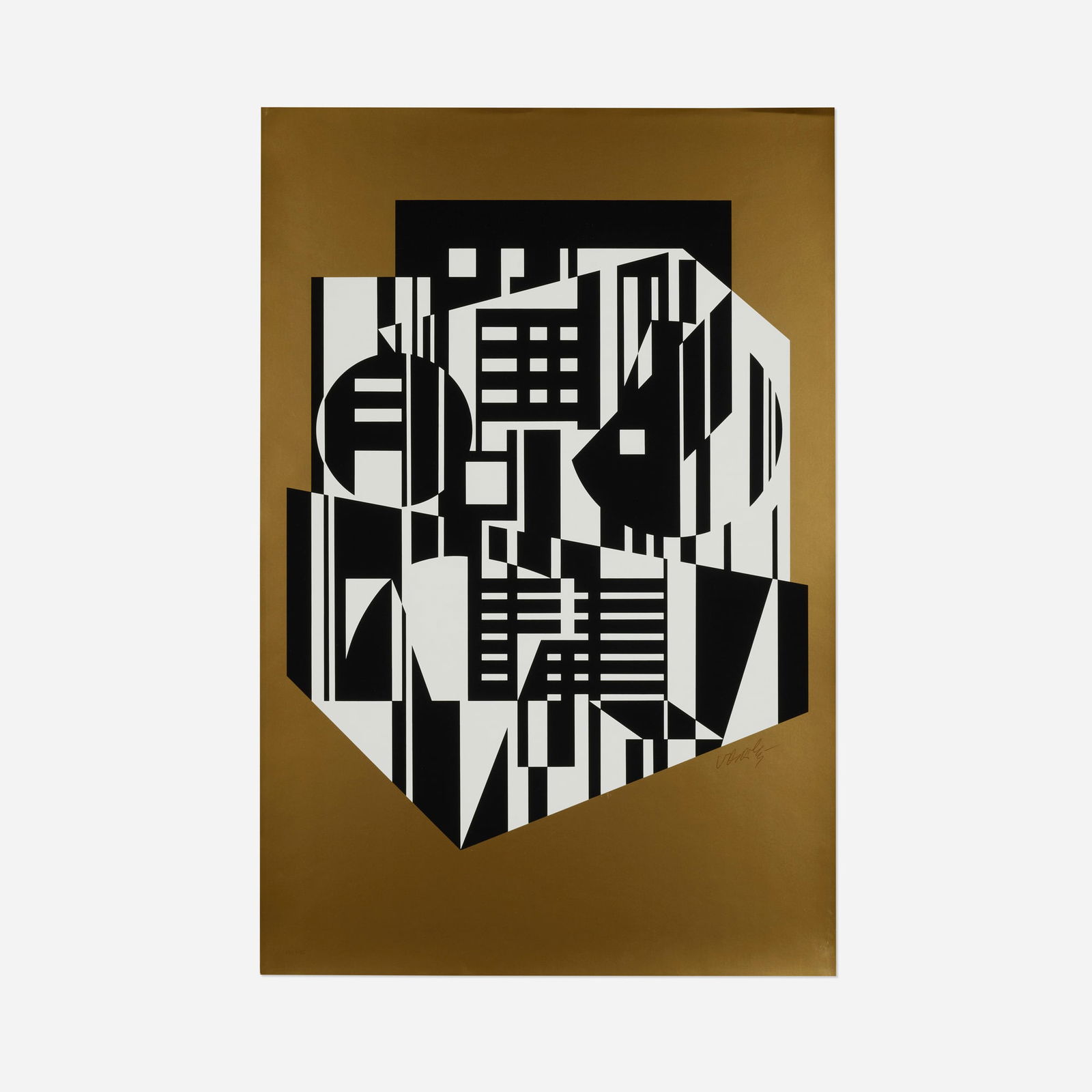 Victor Vasarely, Trompette: Victor Vasarely Trompette 1982screenprint in colors 23.625 h x 15.75 w in (60 x 40 cm) Signed and numbered to lower edge '134/135 Vasarely'. This work is number 134 from the edition of 135.