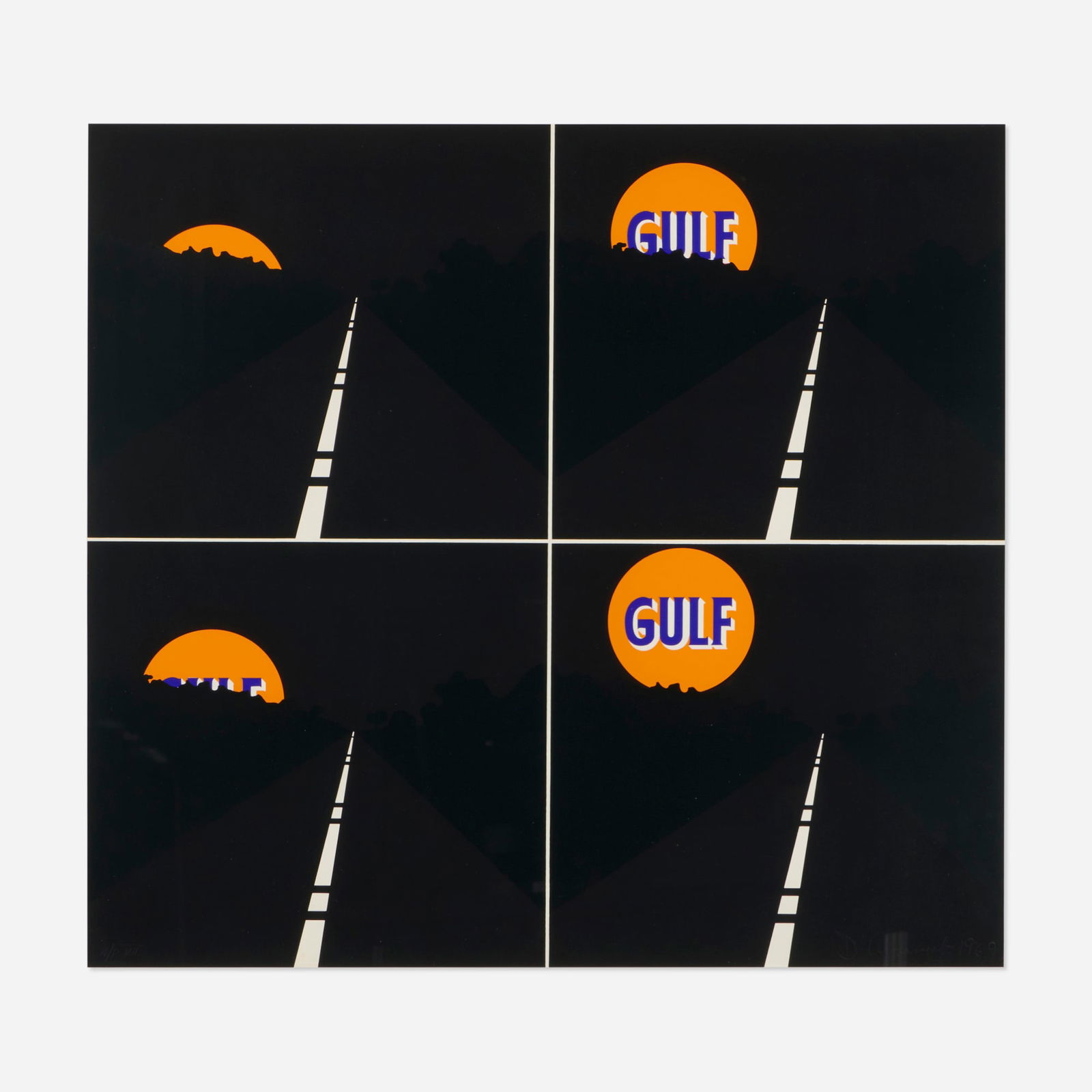 Allan D'Arcangelo, June Moon 1963: Allan D'Arcangelo June Moon 1963 (from the 7 Serigraphien portfolio) 1969screenprint in colors sight: 22.875 h x 24.875 w in (58 x 63 cm) Signed, dated and numbered to lower edge 'A/P VII D'Ar