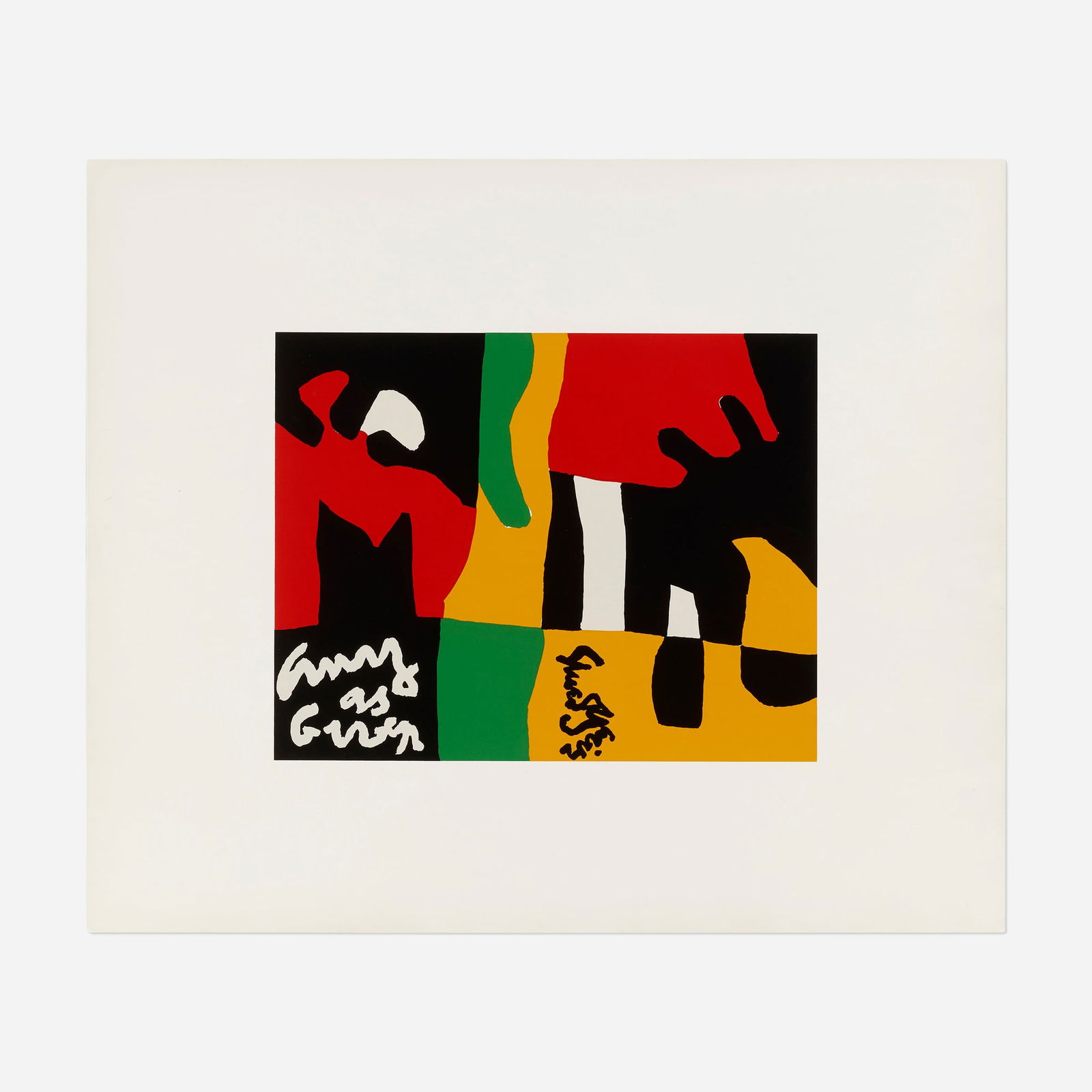Stuart Davis, Untitled: Stuart Davis Untitled (from the X + X (Ten Works by Ten Painters) portfolio) 1964screenprint in colors on Mohawk Superfine Cover image: 11 h x 14 w in (28 x 36 cm) sheet: 20 h x 23.125 w in (51 x