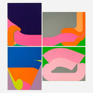 Sven Lukin, Four works from Portfolio #1: Sven Lukin Four works from Portfolio #1 1969screenprint in colors 29 h x 23 w in (74 x 58 cm) Signed, dated and numbered to verso of each work '36/175 Sven Lukin 69', '27/175 Sven Lukin 69', '