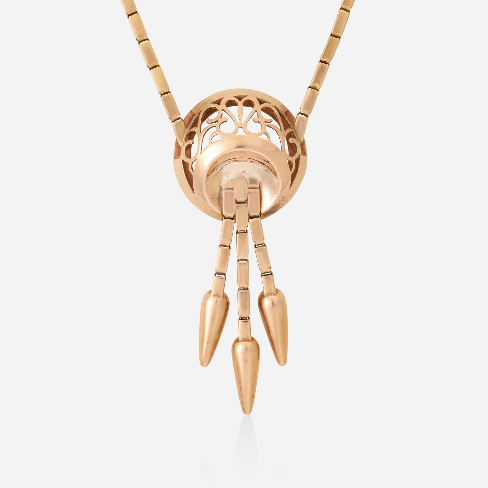 Retro, Low karat pink gold necklace (1 of 3)