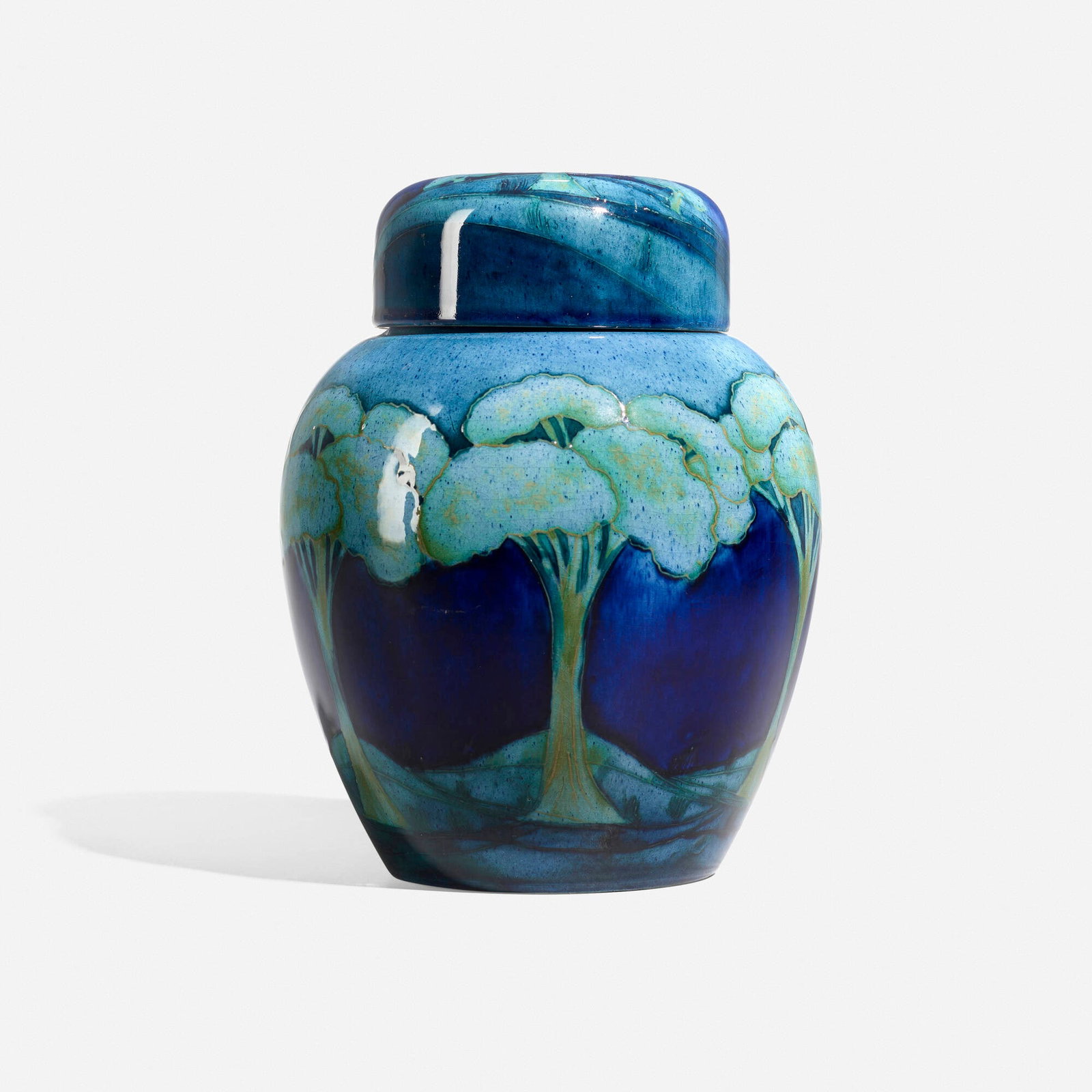 Moorcroft Pottery, Moonlit Blue ginger jar (1 of 5)