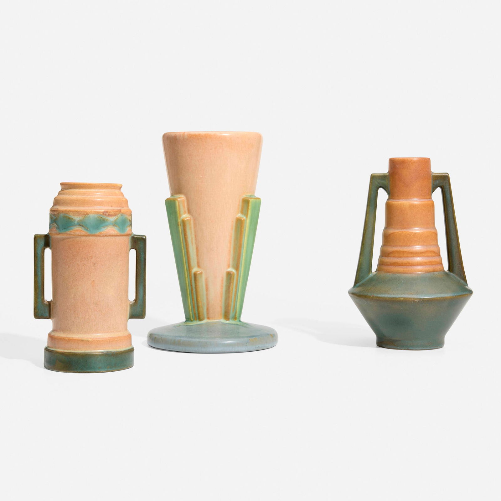 Roseville Pottery, Collection of Futura vases (1 of 3)