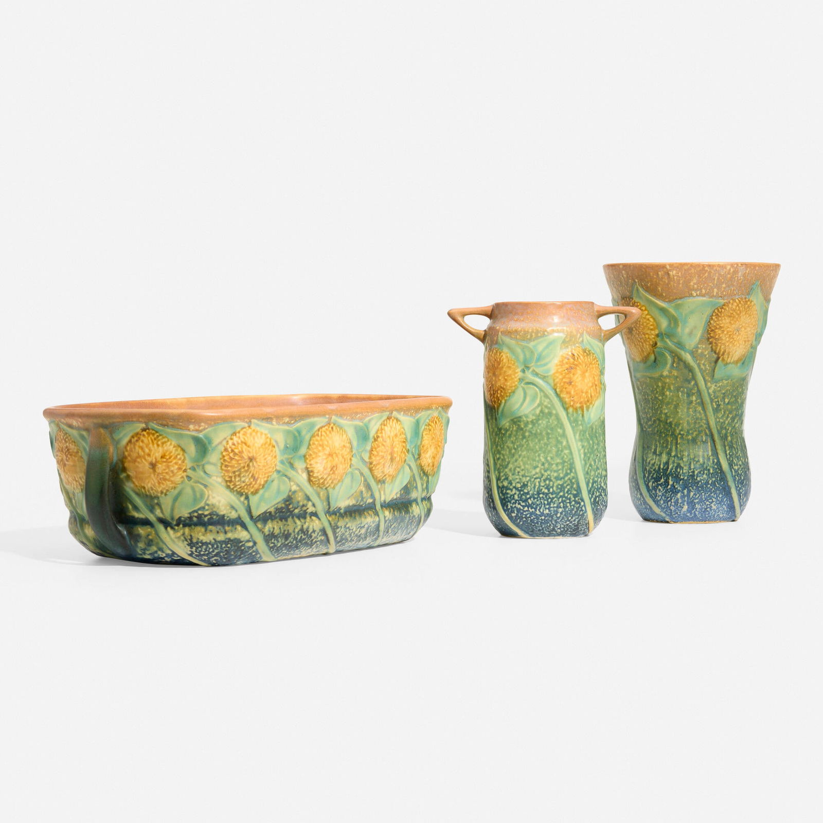 Roseville Pottery, Collection of Sunflower works (1 of 4)