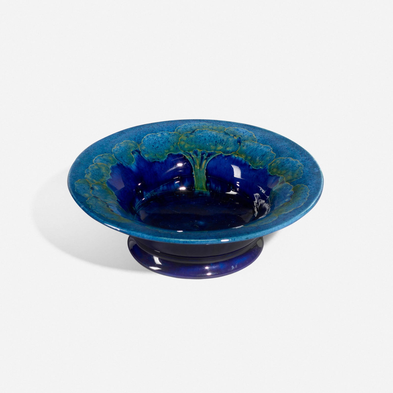 Moorcroft Pottery, Moonlit Blue bowl: Moorcroft Pottery Moonlit Blue bowl England, c. 1928-1949glazed earthenware 2.5 h x 8 dia in (6 x 20 cm) Impressed manufacturer's mark to underside 'Moorcroft Made in England' with impressed a