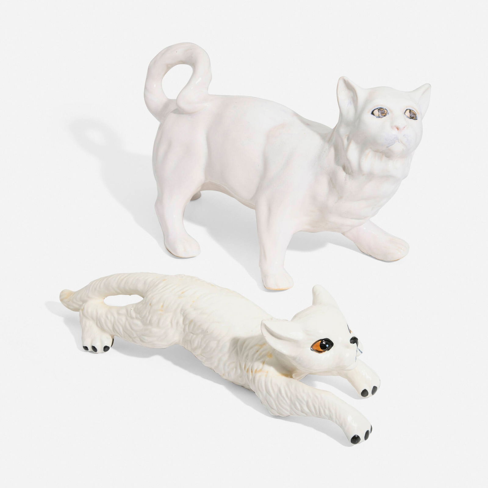 Weller Pottery, Rare and Large cat lawn ornament (1 of 5)