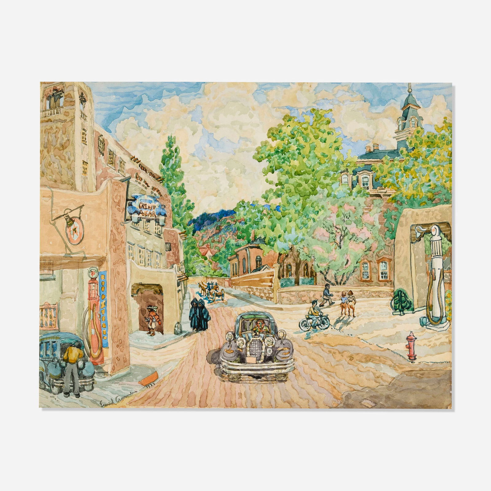 Emil Armin, Untitled (Santa Fe Scene) (1 of 4)