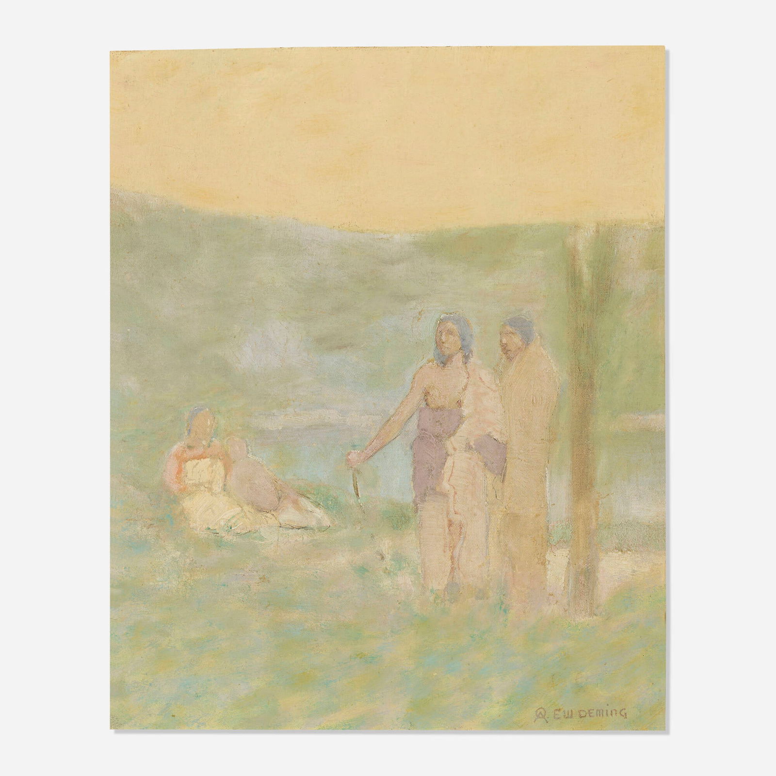 Edwin Willard Deming, Figures by a Lake (1 of 4)