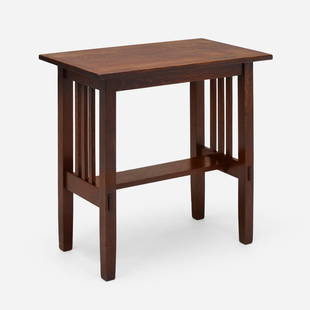 Stickley Brothers, Side table, model 2882: Stickley Brothers Side table, model 2882 USA, c. 1908oak 30 h x 30 w x 18 d in (76 x 76 x 46 cm) Provenance: Estate of James Mall This work will ship from