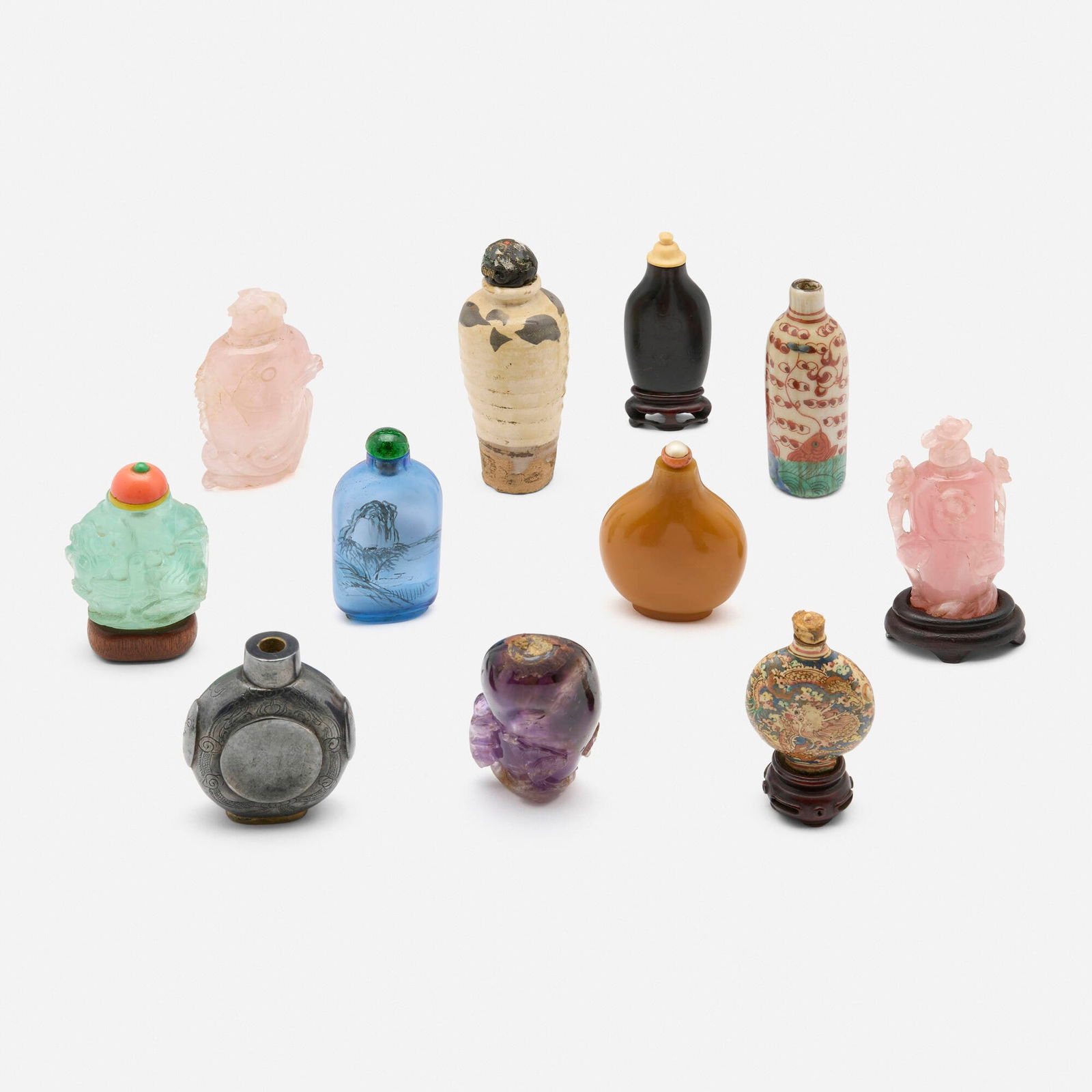 Chinese, Collection of eleven snuff bottles (1 of 4)