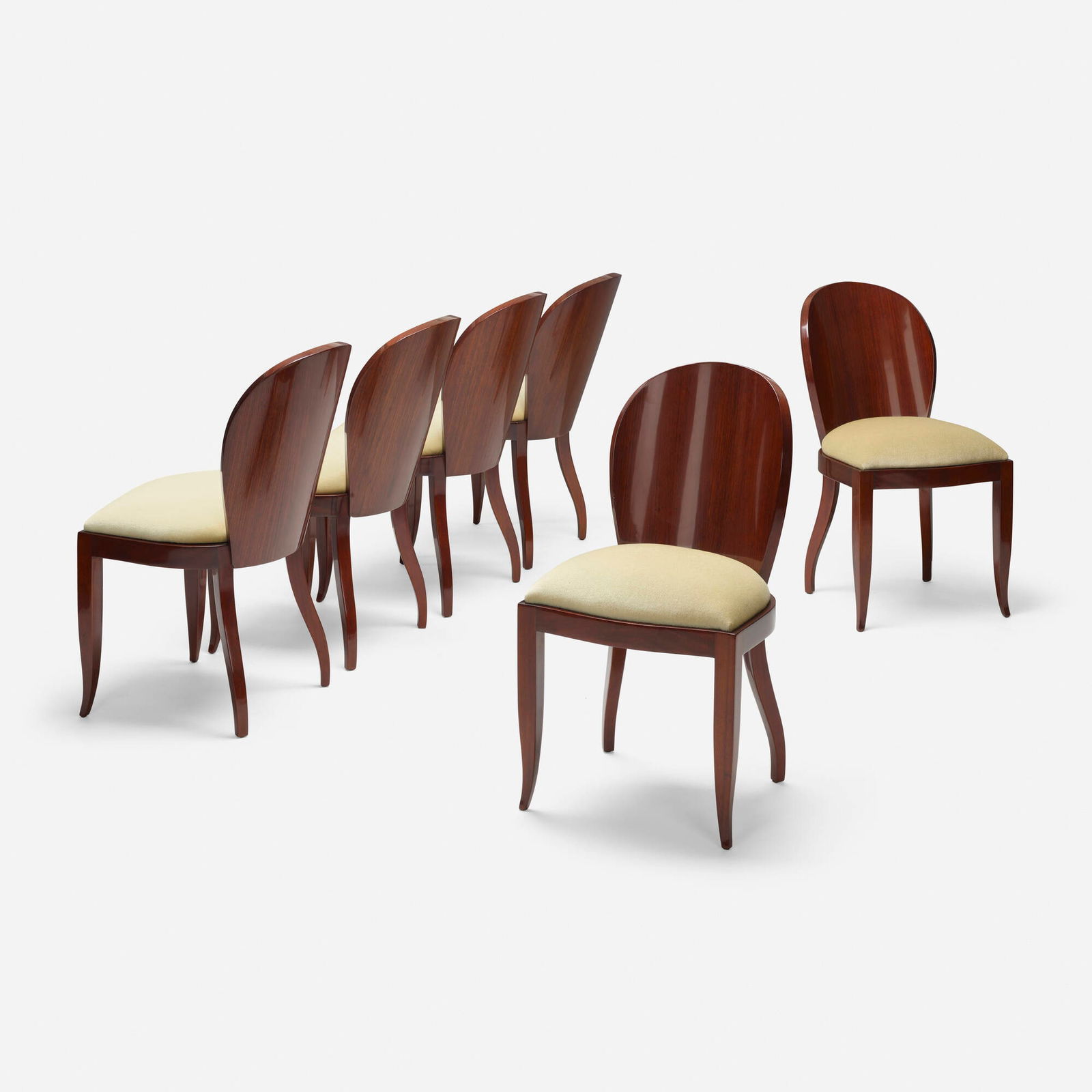 French Art Deco, Dining chairs, set of six (1 of 4)