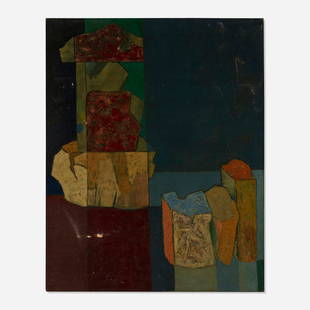 John Ferren, The Unfinished Column: John Ferren The Unfinished Column 1947oil on canvas 30.25 h x 24 w in (77 x 61 cm) The present work includes a personal inscription from Ferren to Herb Aach, a fellow artist with whom the arti