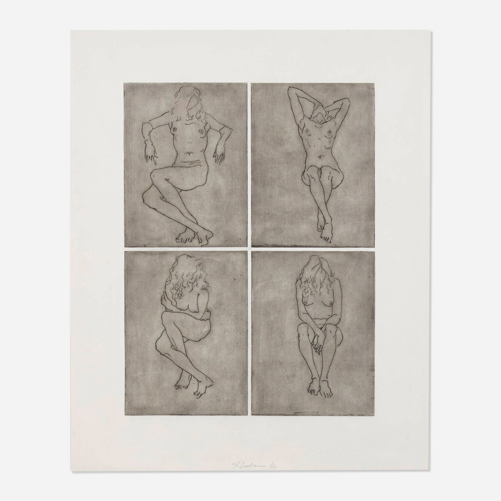 Robert Graham, Untitled No. 35: Robert Graham Untitled No. 35 1990drypoint etching on handmade paper 24 h x 18 w in (61 x 46 cm) Signed and numbered to lower center 'R Graham 1/10'. This work is number 1 from the edition of