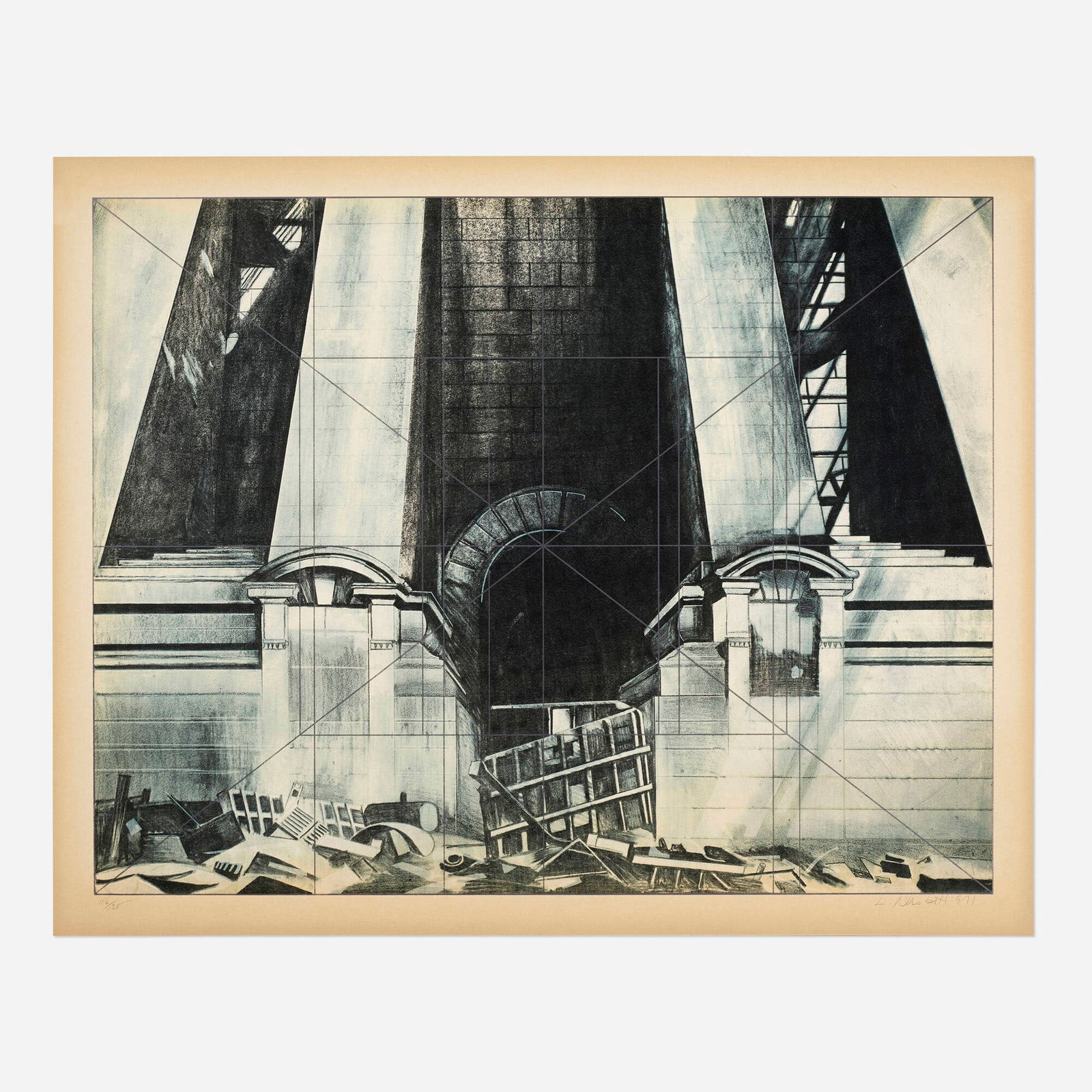 Lowell Nesbitt, Barriers: Lowell Nesbitt Barriers 1971screenprint in colors image: 25.875 h x 33.375 w in (66 x 85 cm) sheet: 29 h x 36.5 w in (74 x 93 cm) Signed, dated and numbered to lower edge '116/125 L. Nesbit