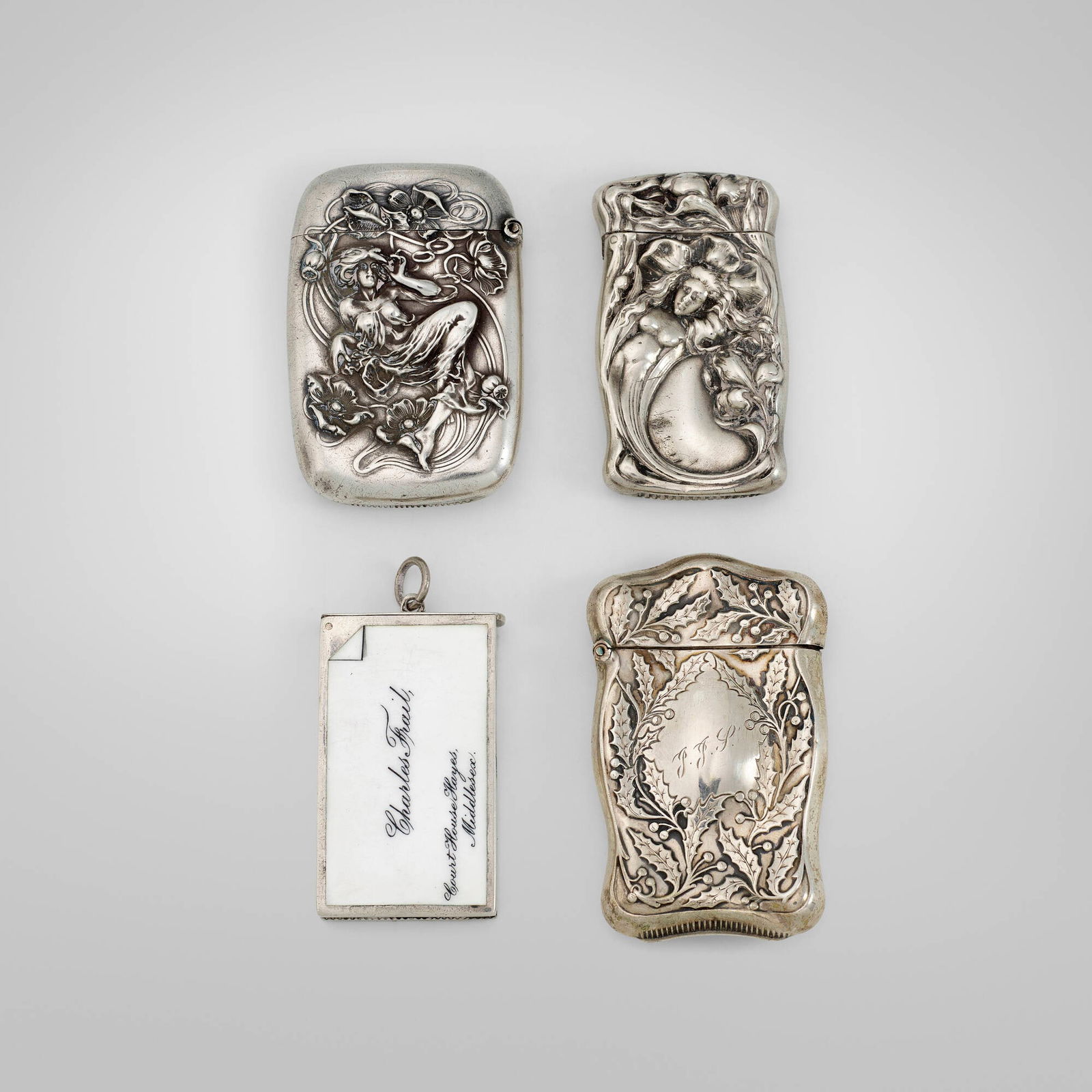 American and English, Collection of four match safes / vestas (1 of 4)