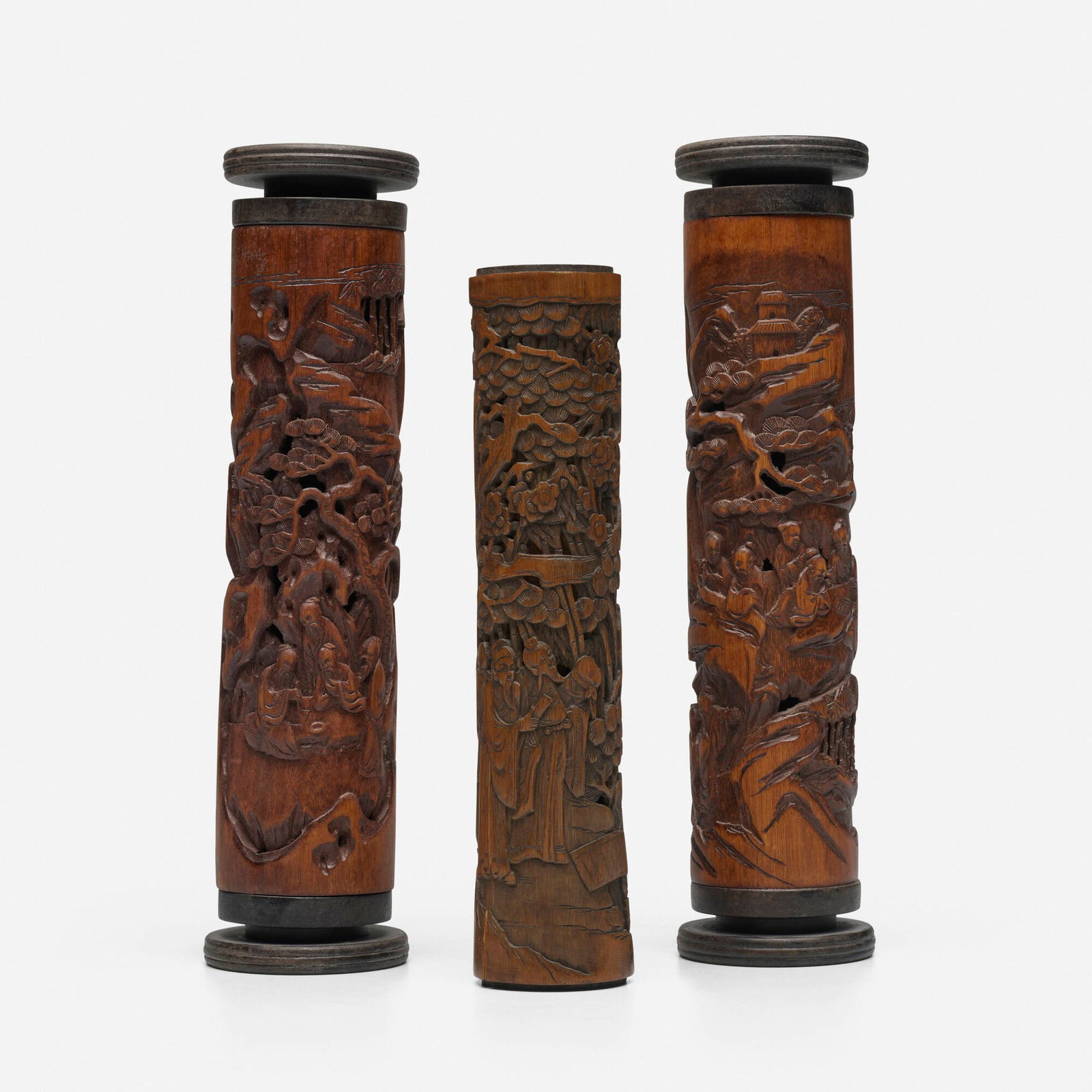 Chinese, Incense holders, set of three (1 of 4)