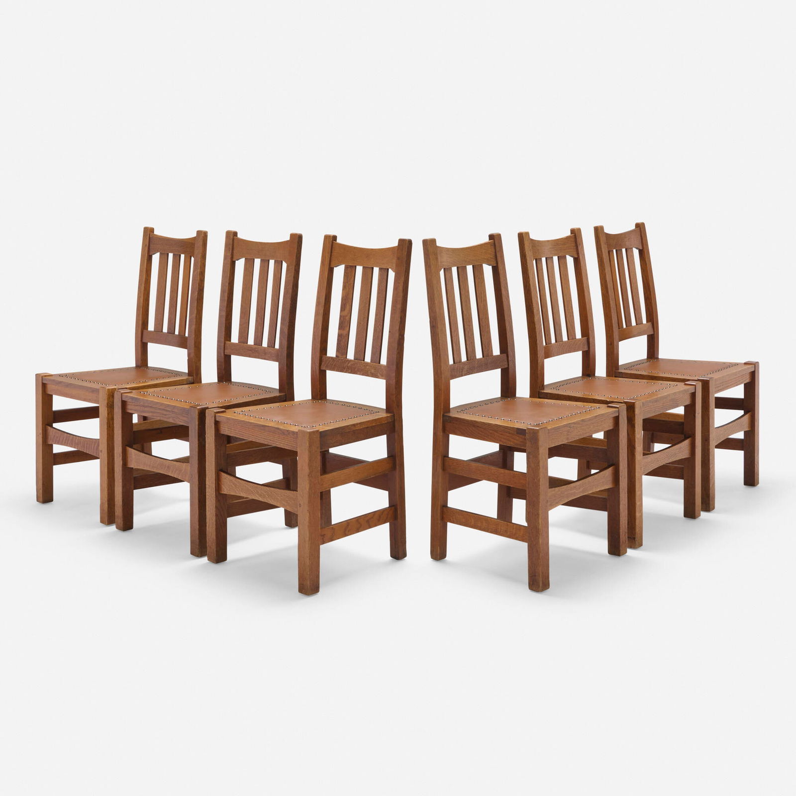 Stickley Brothers, Dining chairs model 379 1/2, set of six (1 of 6)