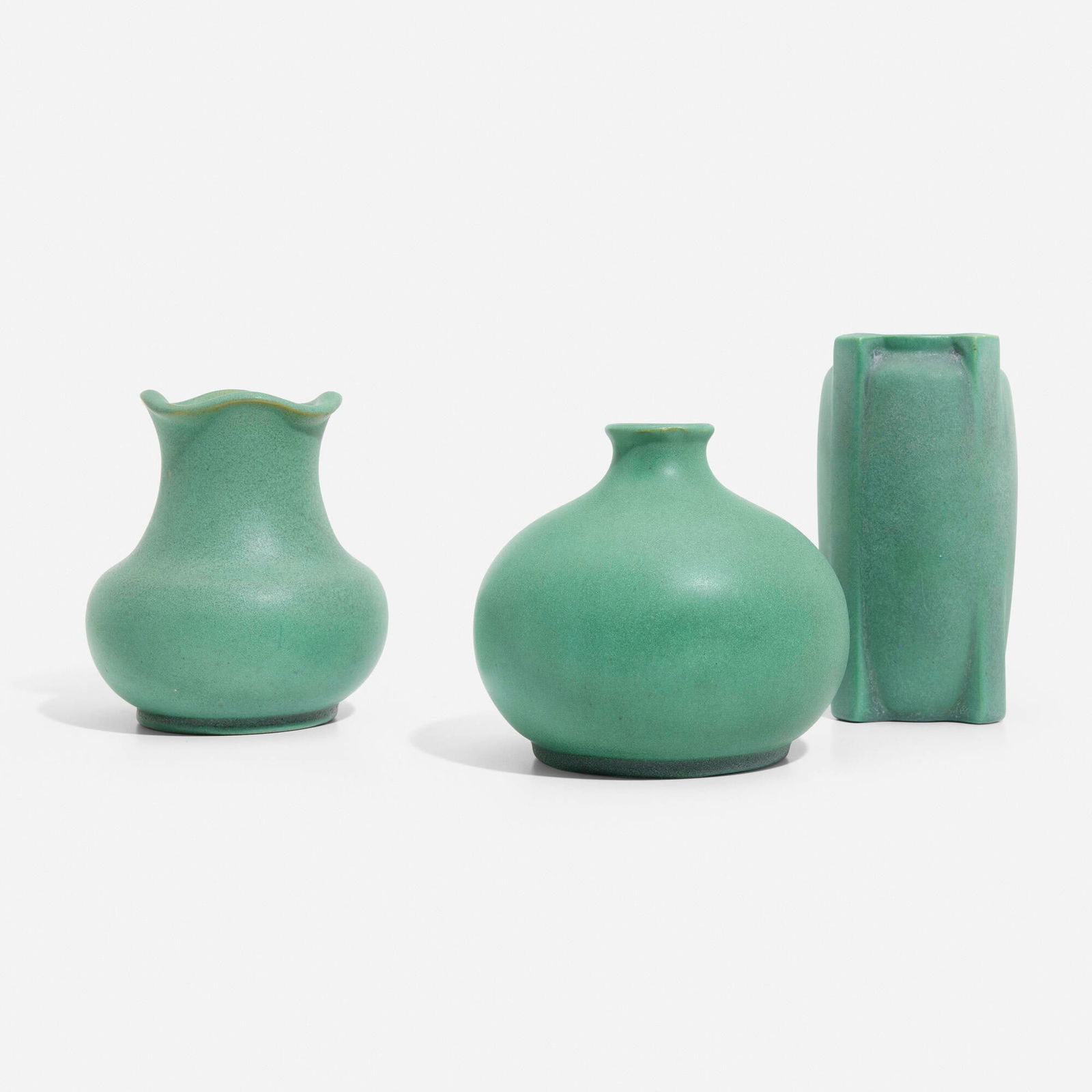 Teco Pottery, Collection of three vases (1 of 4)
