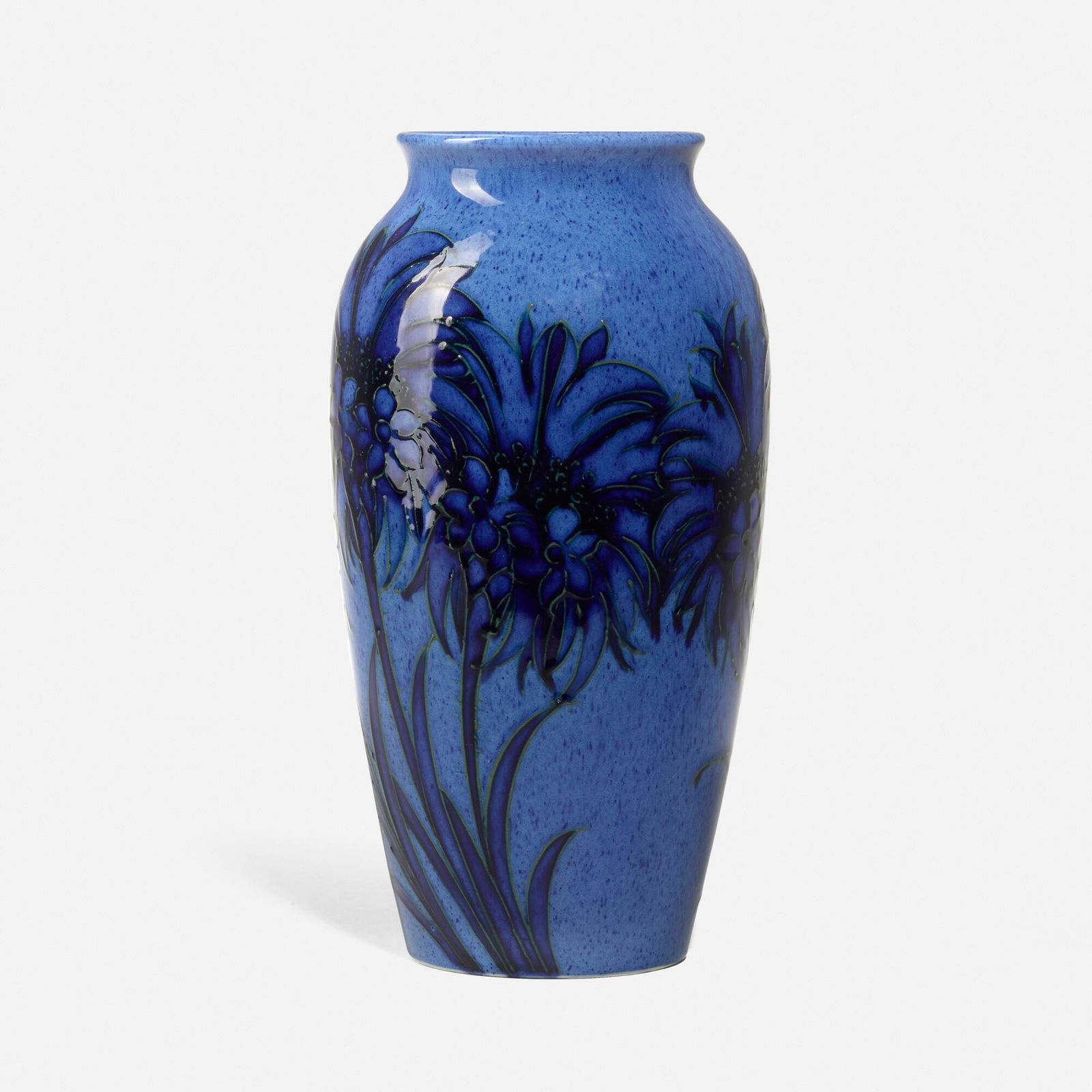 Moorcroft Pottery, Powder Blue Cornflower vase (1 of 4)