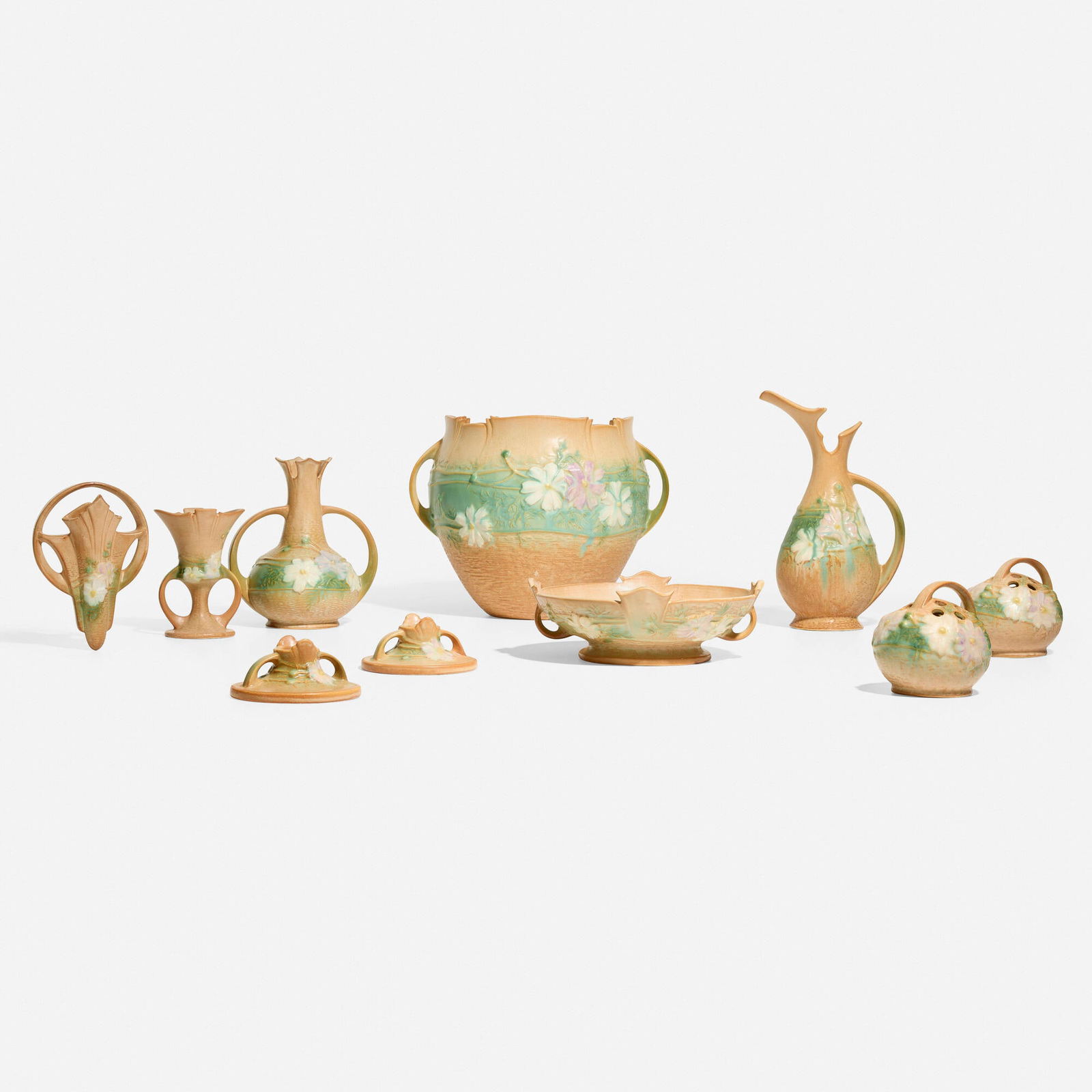 Roseville Pottery, Collection of ten Cosmos works (1 of 5)