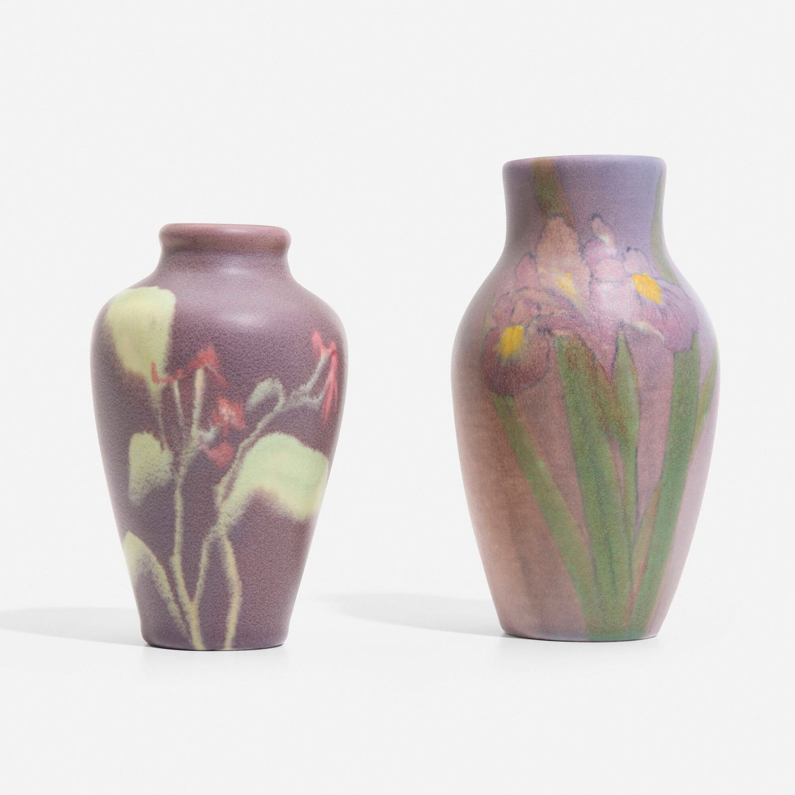 Rookwood Pottery, Painted Mat vases, set of two (1 of 4)