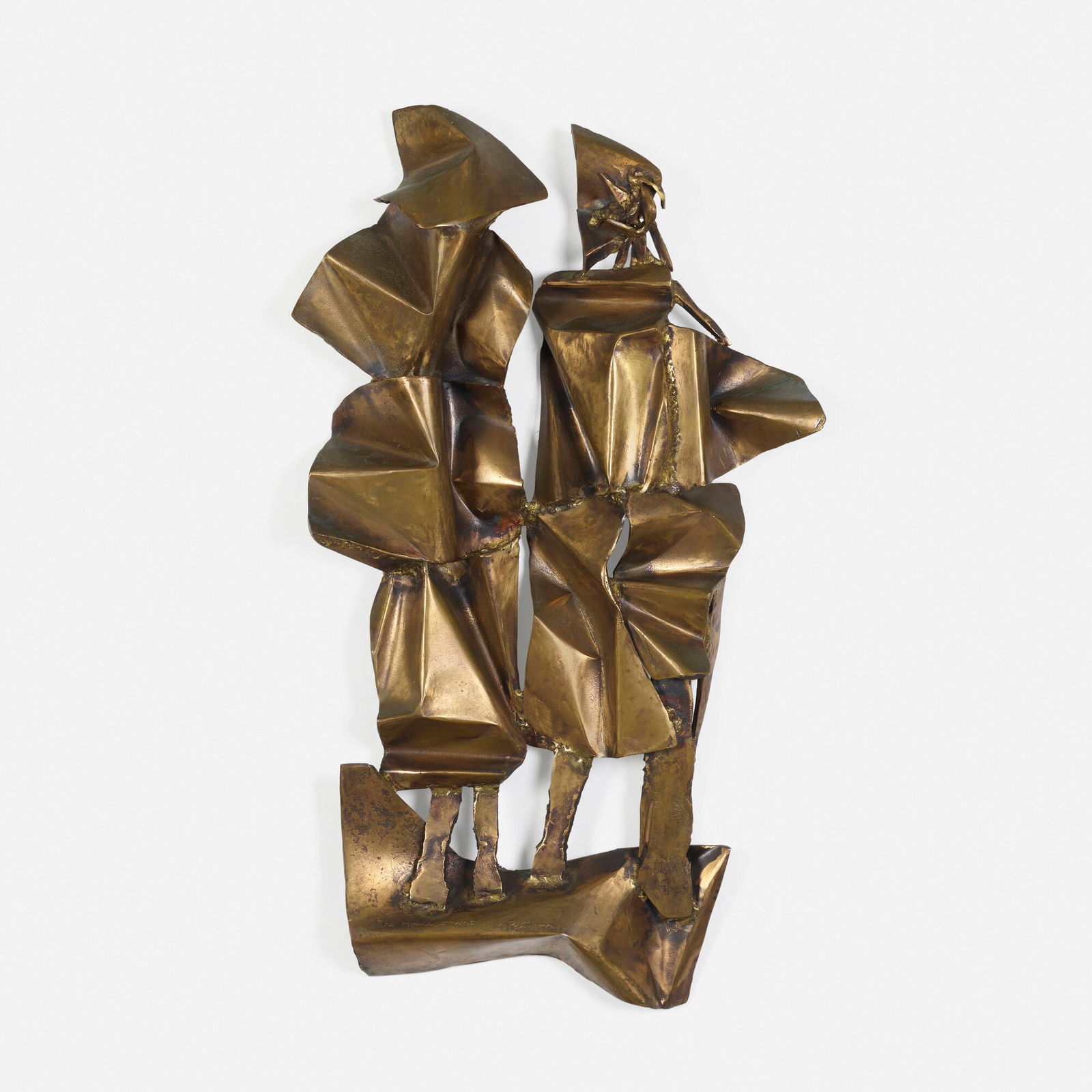 Abbott Pattison, The Homecoming: Abbott Pattison The Homecoming bronze 40 h x 24 w x 5 d in (102 x 61 x 13 cm) Etched title and signature to lower edge 'The Homecoming A. Pattison'. This work will ship from Chic