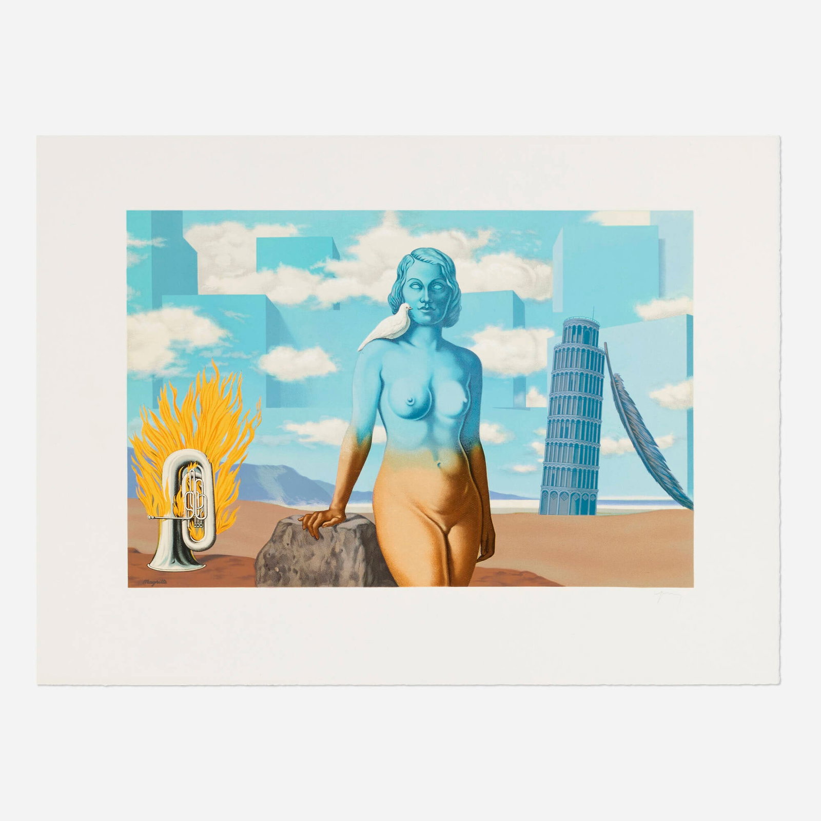 After Rene Magritte, Le domaine enchante (from the Les enfants trouves de Magritte portfolio) (1 of 3)