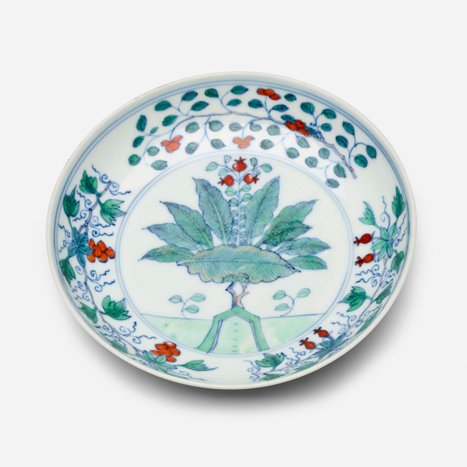 Chinese, Doucai 'Pomegranate' dish (1 of 3)