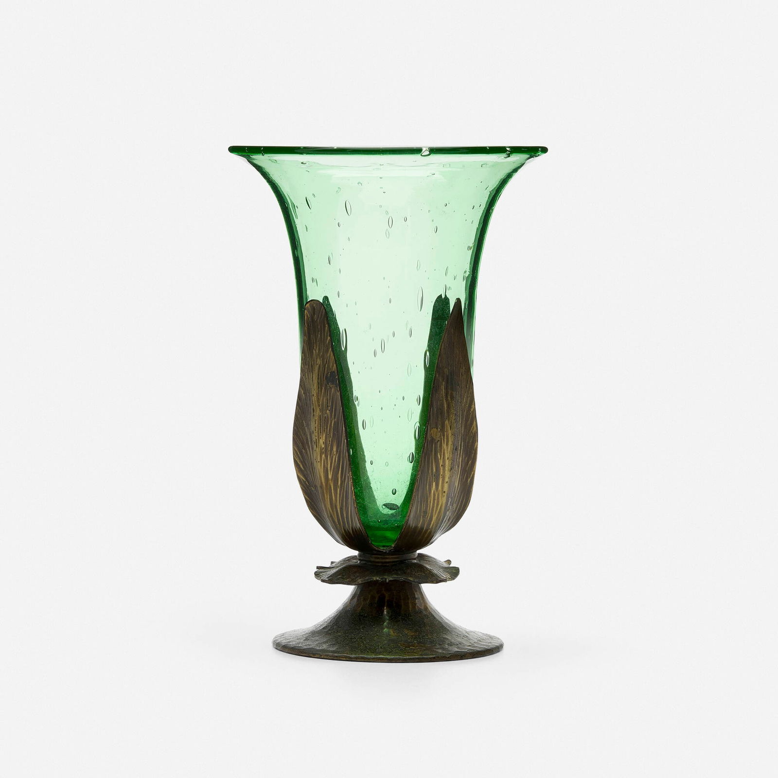 Roycroft and Steuben, Leaf-form vase, model 248 (1 of 5)