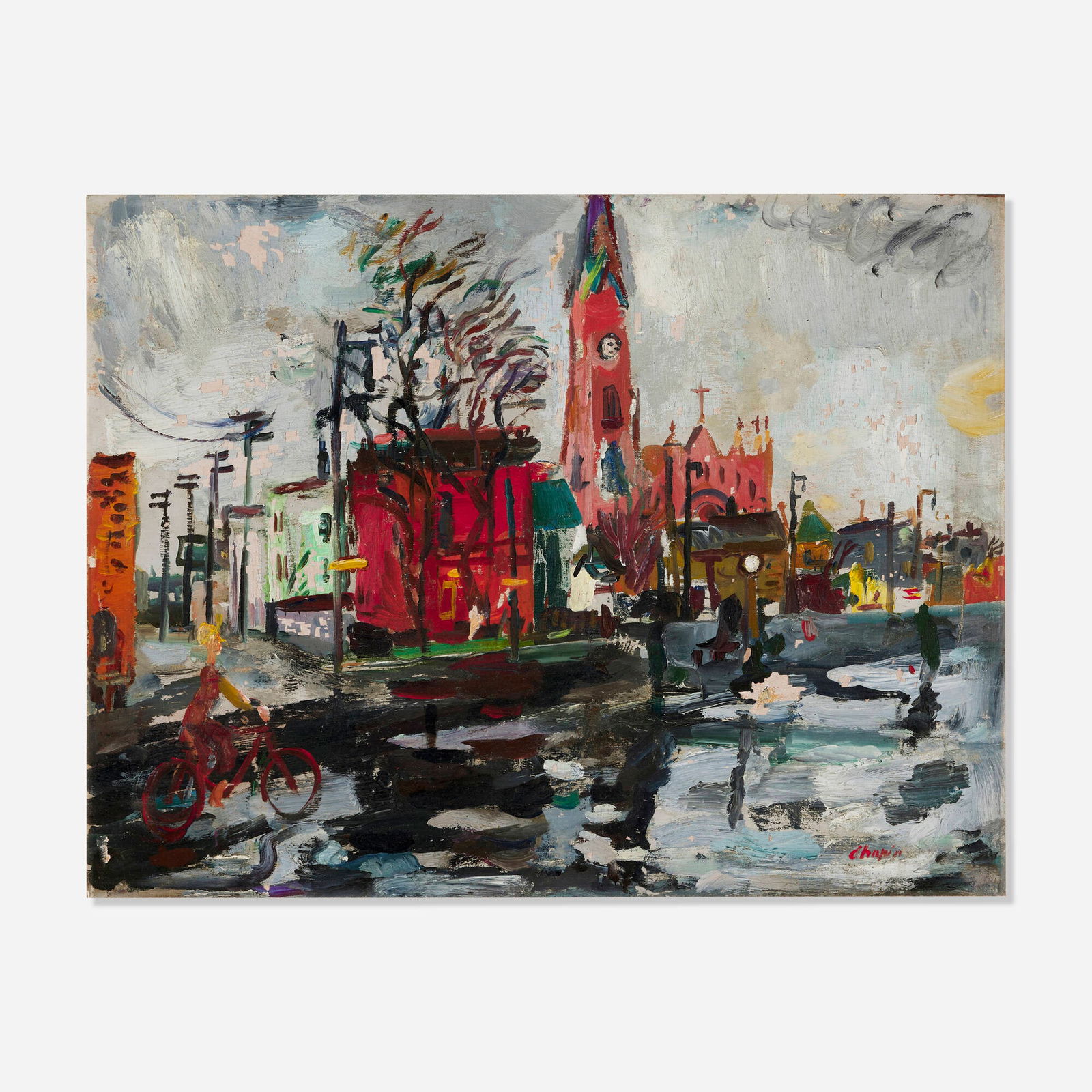 Francis Chapin, Untitled (Ivan Albright's Studio and St. Michael's) (1 of 4)