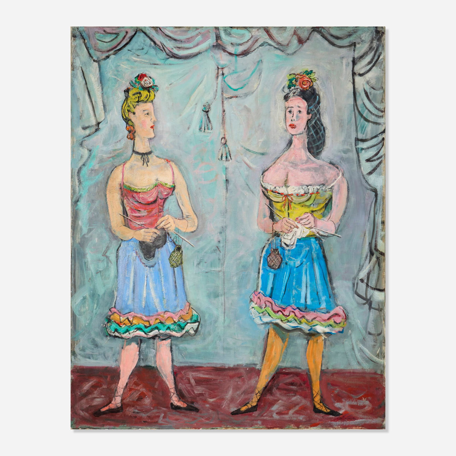 Arnold Blanch, Two Dancers Knitting (1 of 3)