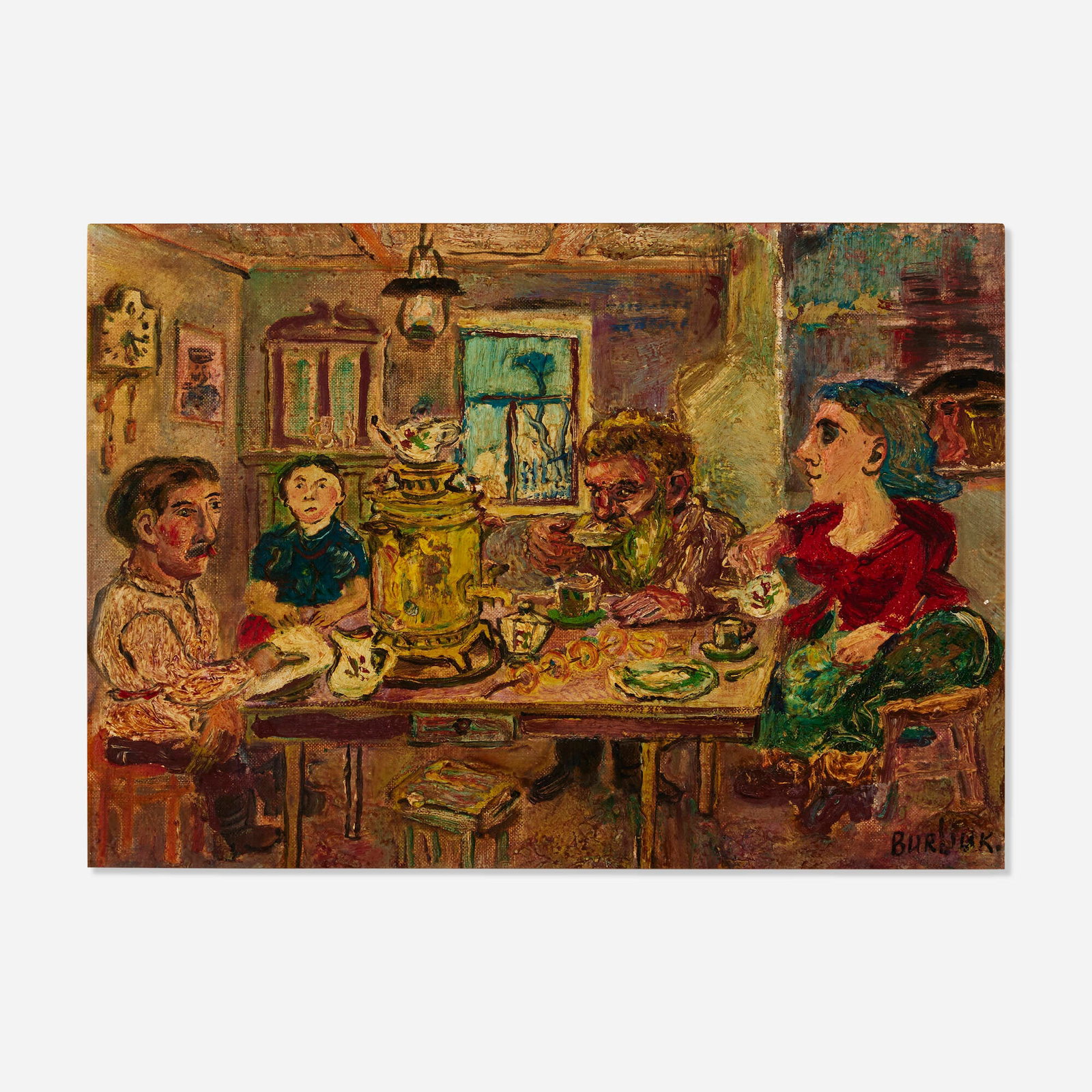 David Burliuk, Untitled (Tea Time) (1 of 4)