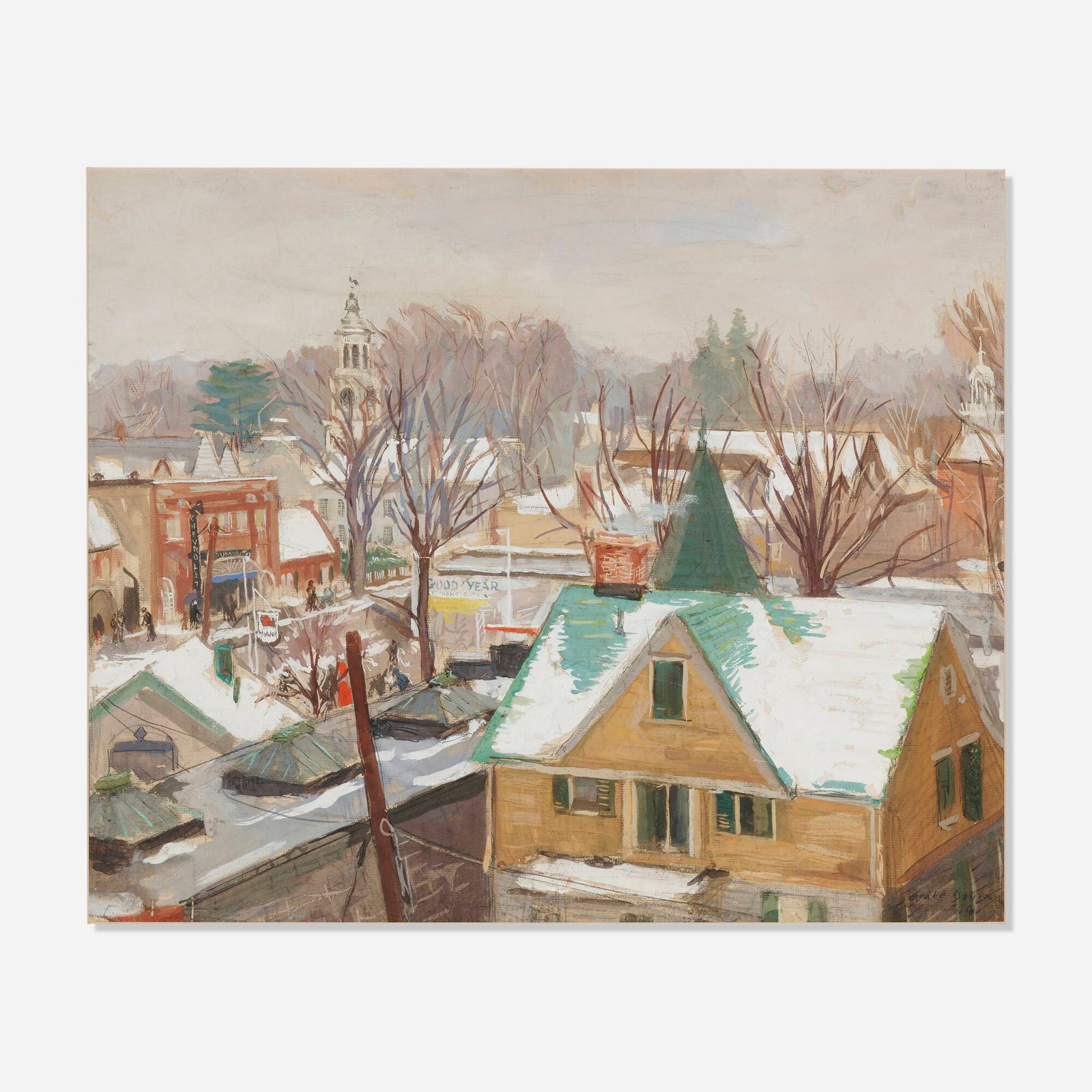 Gerald Vivian Davis, Summit, New Jersey: Gerald Vivian Davis Summit, New Jersey 1949watercolor and gouache on paperboard 18.75 h x 22.875 w in (48 x 58 cm) Signed and dated to lower right 'Gerald Davis Gerald Davis 49'. <