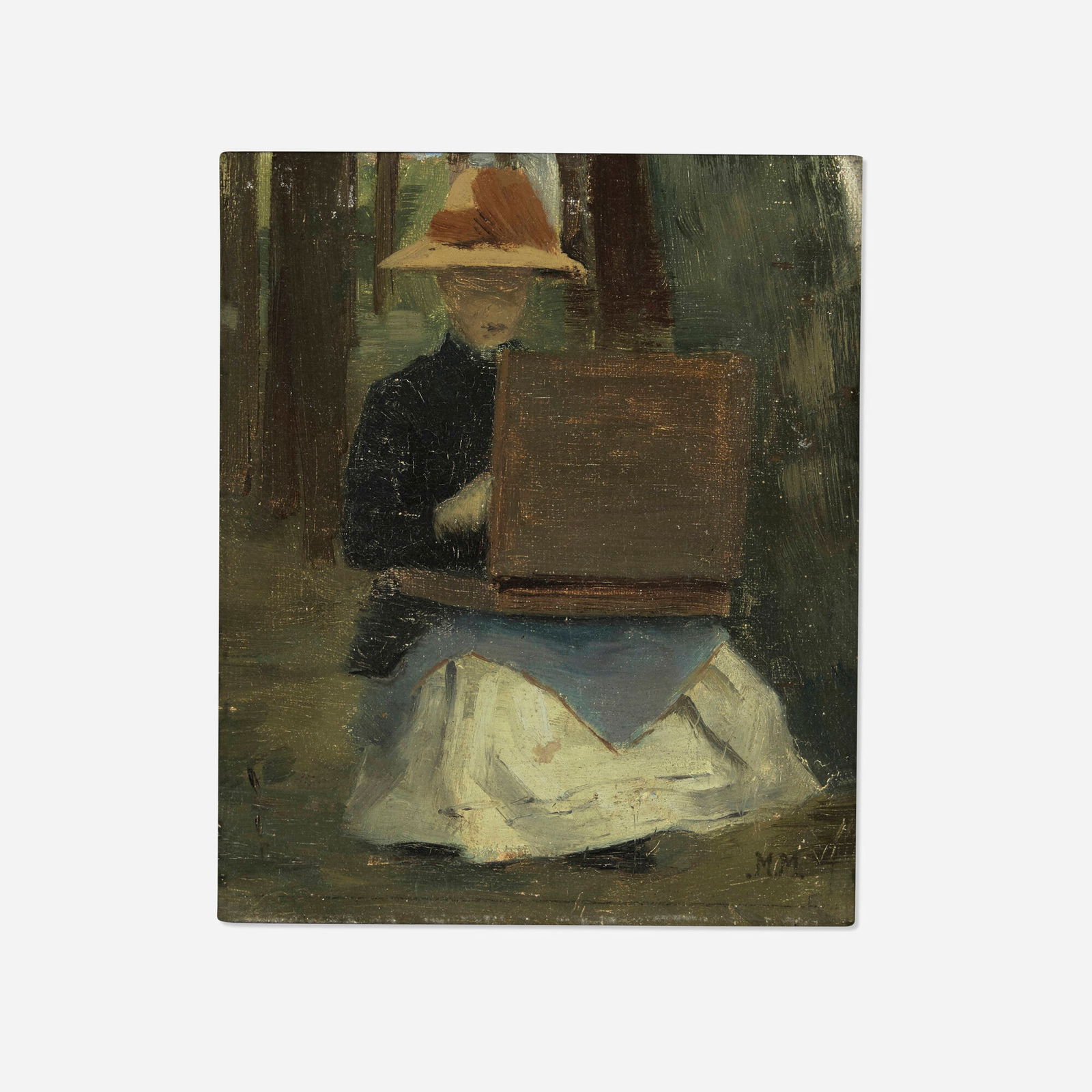 Late 19th Century, Artist with Box (1 of 4)