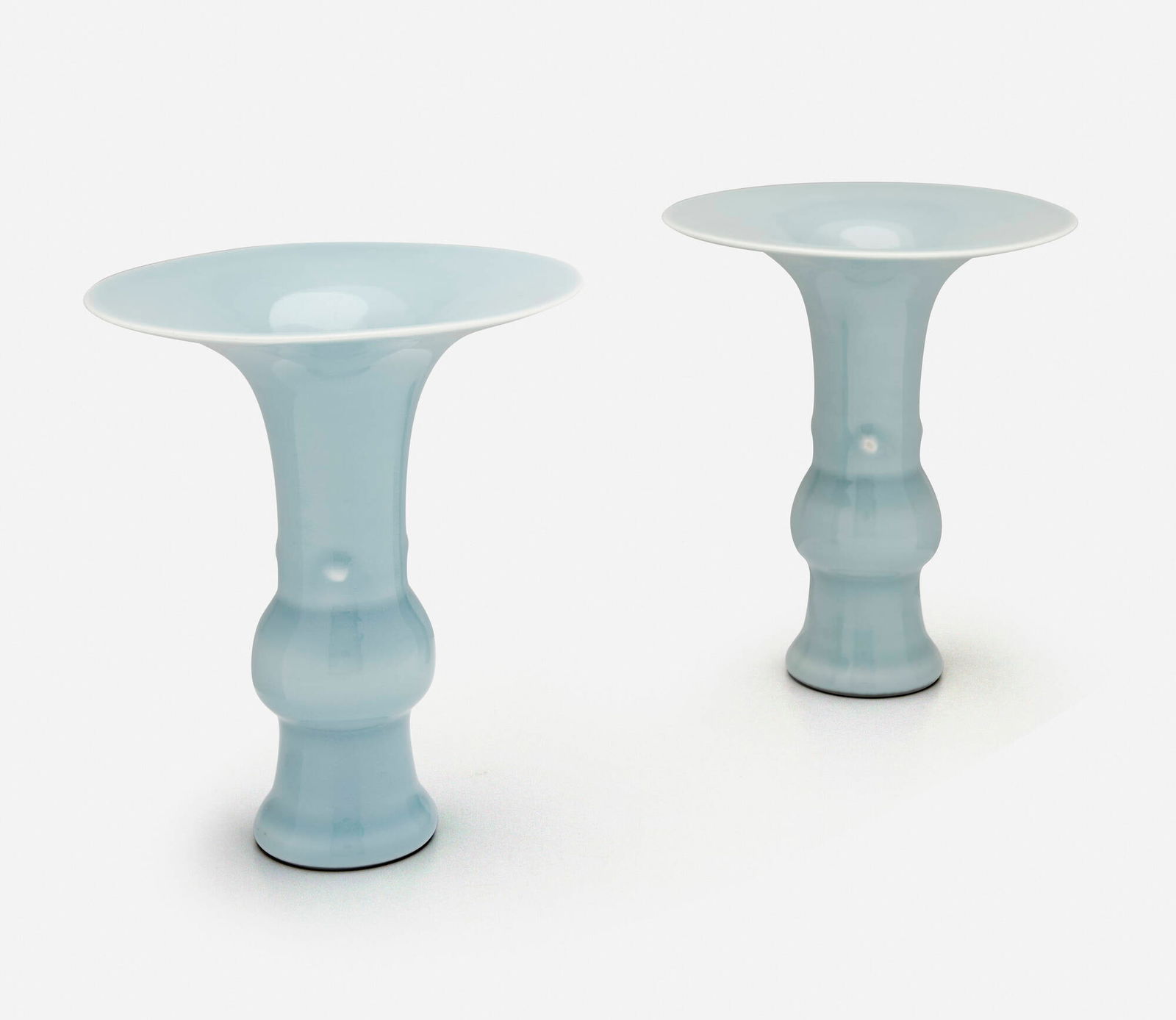 Chinese, Clair-de-lune vases (Gu), pair (1 of 3)