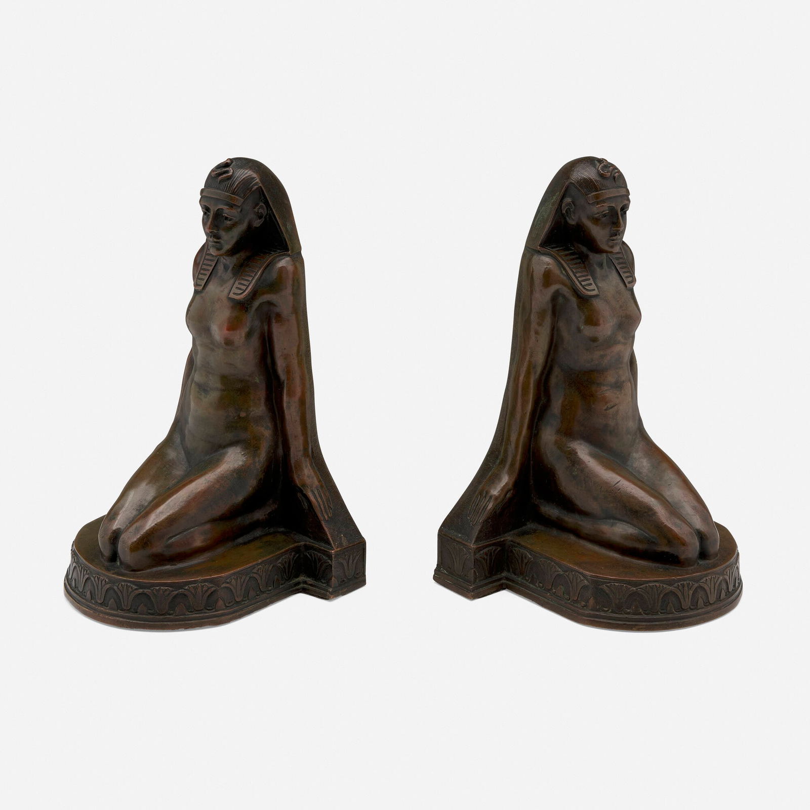 Max Peinlich, Egyptian Revival Sphinx bookends, pair (1 of 6)