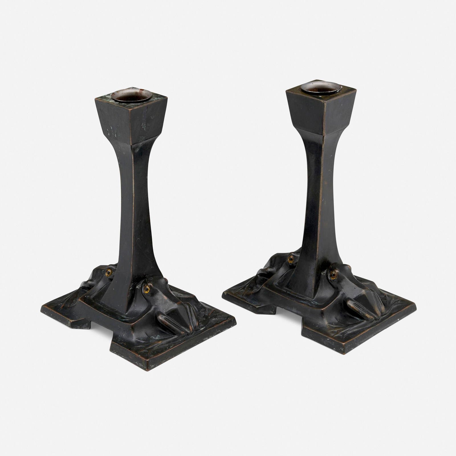 Jugendstil, Frog candlesticks, pair (1 of 4)