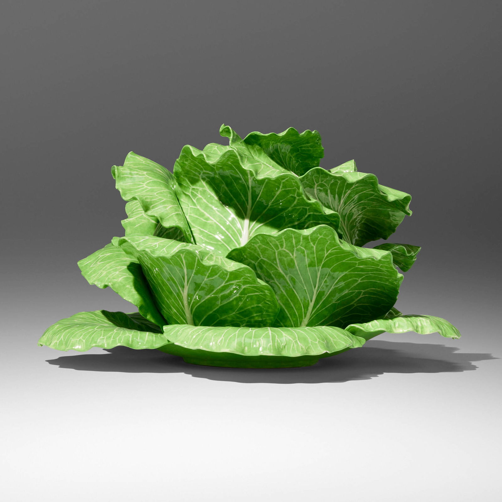 Dodie Thayer, Lettuce Ware covered tureen with plate (1 of 4)