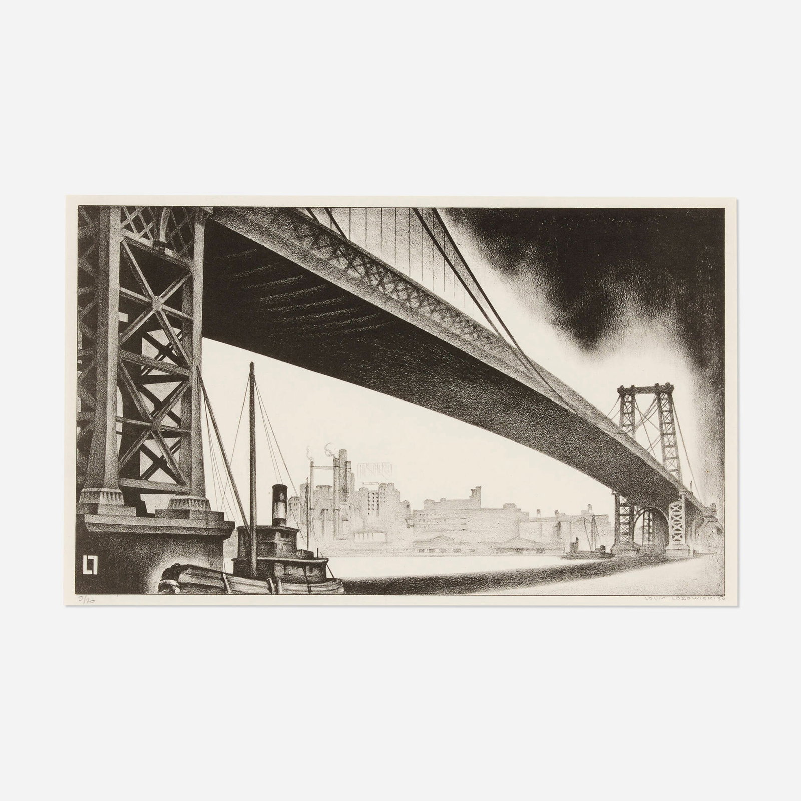Louis Lozowick, Williamsburg Bridge (1 of 4)