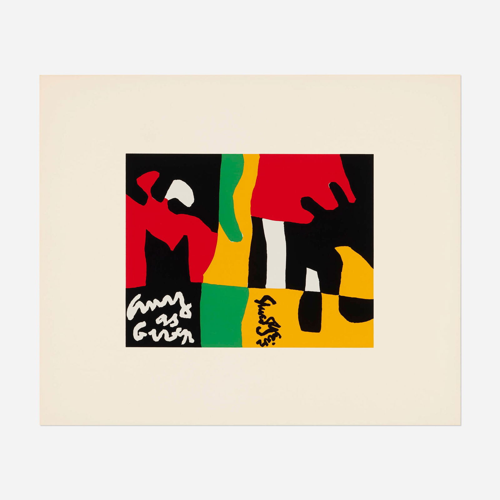 Stuart Davis, Untitled (from the X + X (Ten Works by Ten Painters) portfolio): Stuart Davis Untitled (from the X + X (Ten Works by Ten Painters) portfolio) 1964screenprint in colors on Mohawk Superfine Cover image: 11 h x 14.125 w in (28 x 36 cm) sheet: 20 h x 24 w in (51 x