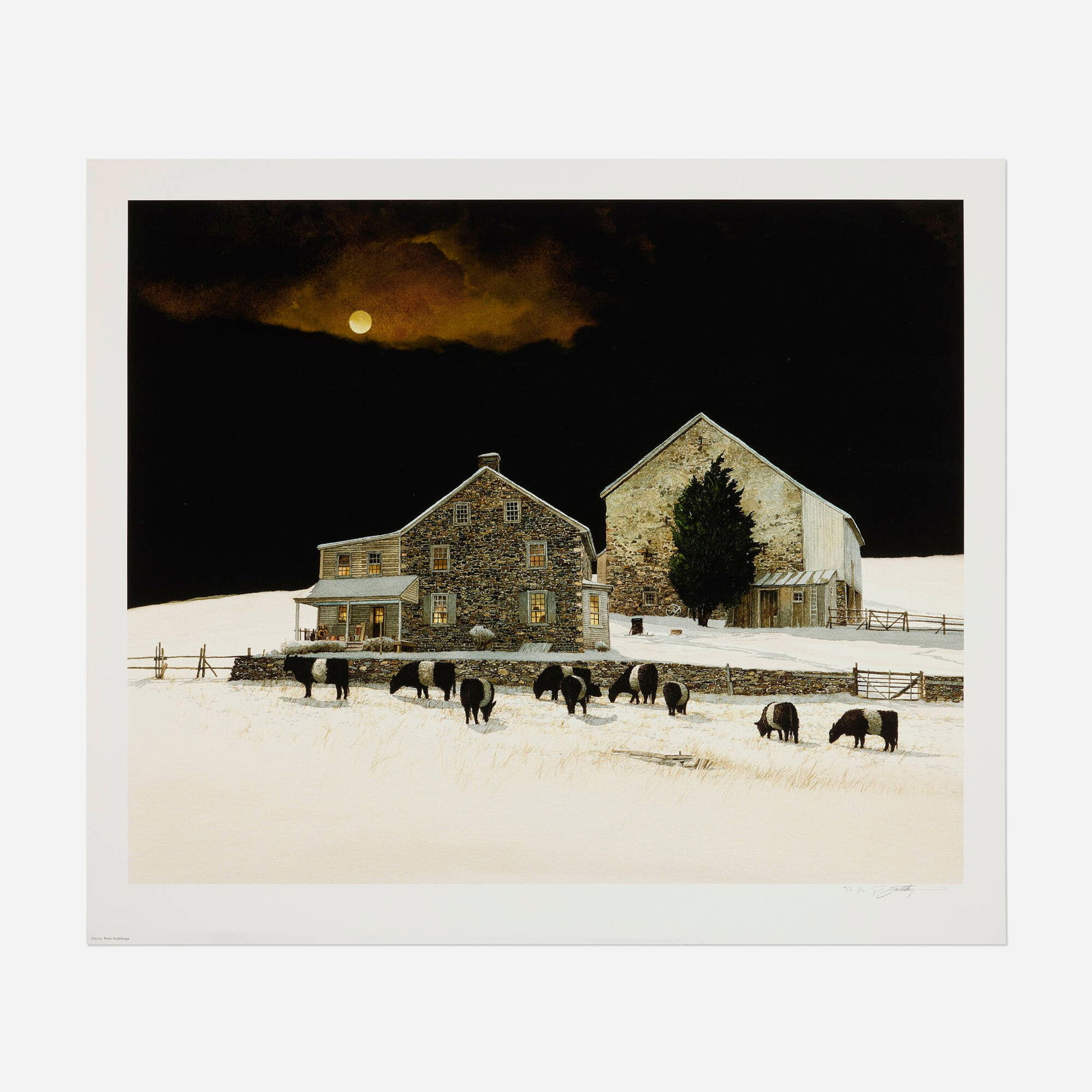 Peter Sculthorpe, Nocturne: Peter Sculthorpe Nocturne 2003lithograph in colors image: 30.375 h x 37 w in (77 x 94 cm) sheet: 34.875 h x 40.75 w in (89 x 104 cm) Signed and numbered to lower right 'H/C 3/10 P Sculthorp