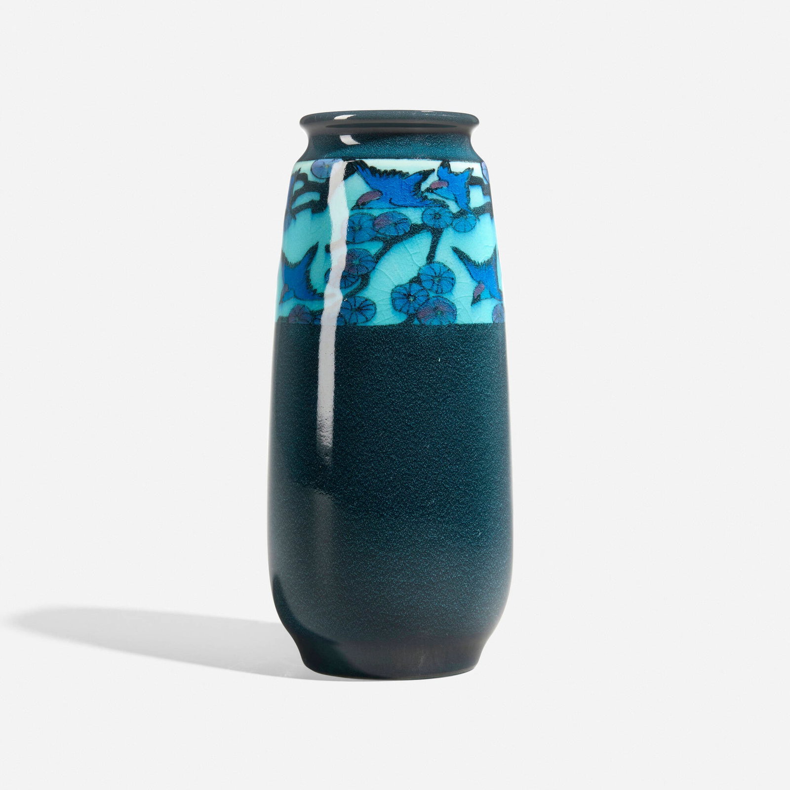 Lorinda Epply for Rookwood Pottery, Rare banded Blue Tinted/Turquoise Blue vase (1 of 3)