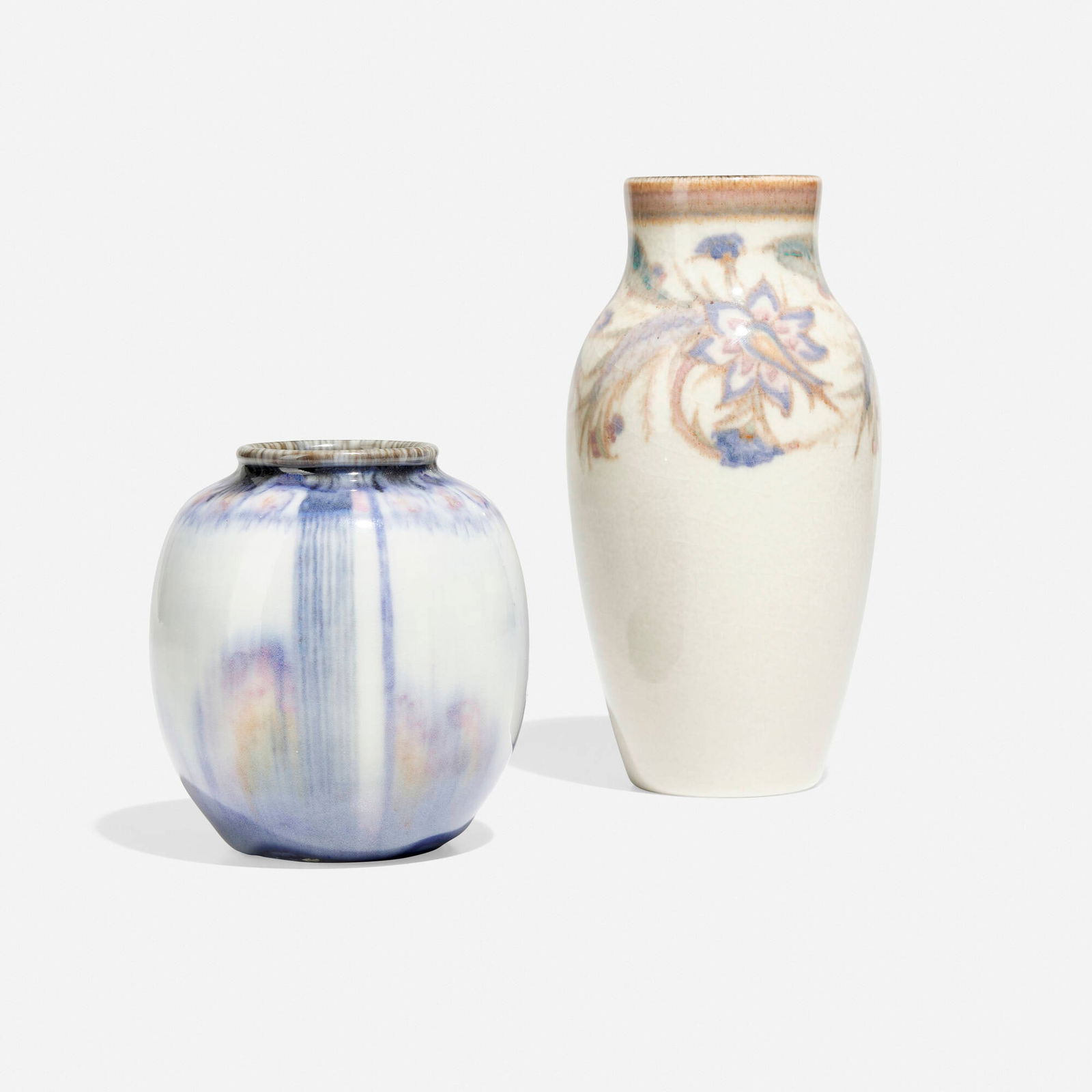 Lorinda Epply for Rookwood Pottery, Decorated Porcelain vases, set of two (1 of 3)
