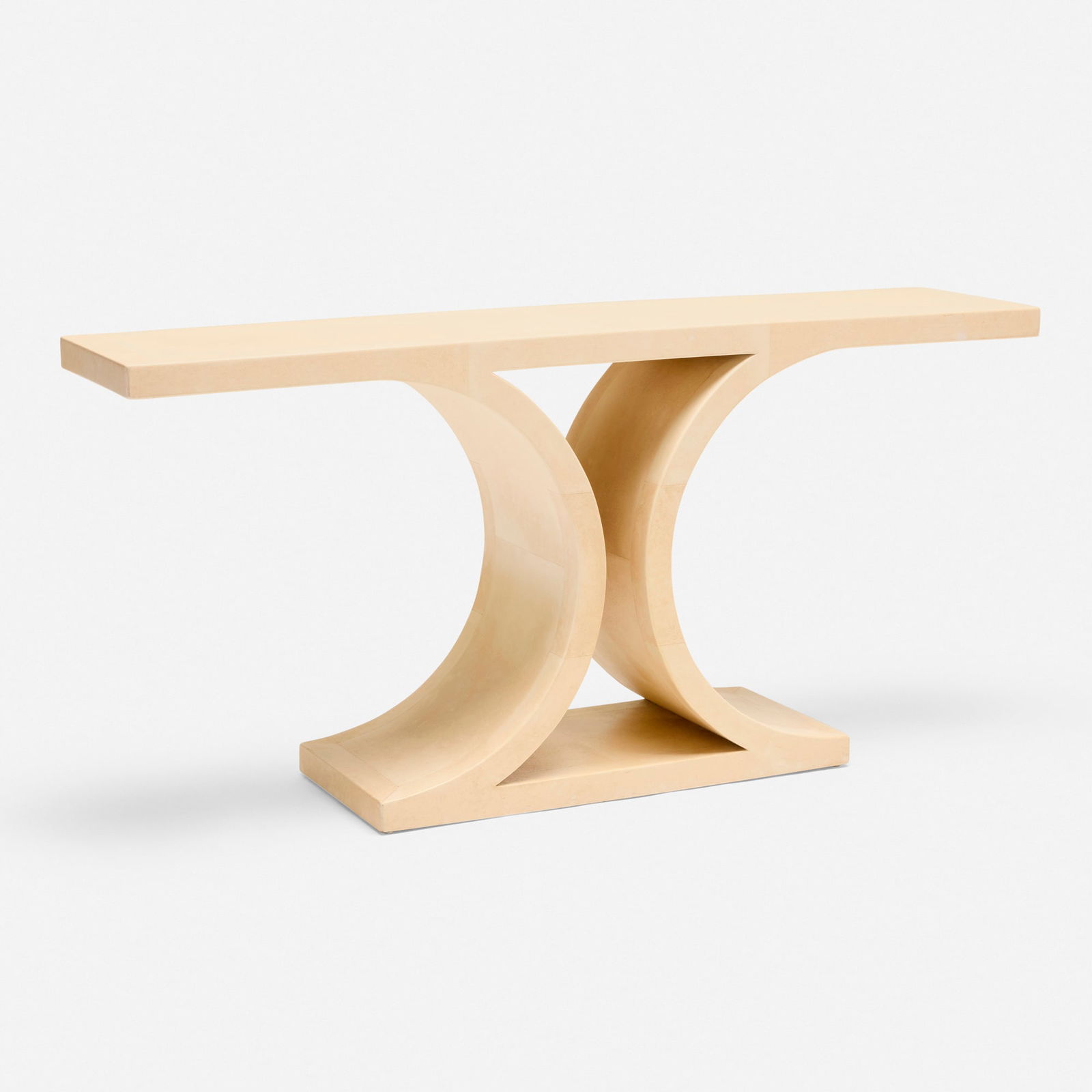 In the manner of Karl Springer, Console table (1 of 4)