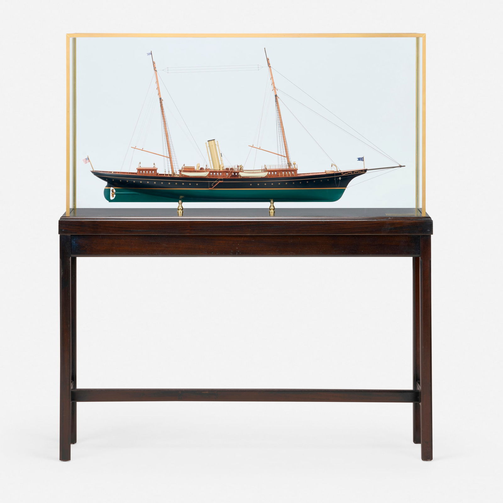 Lannan Ship Model Gallery, Scale model of the 1890 American Steam Yacht, "Corsair" (1 of 4)