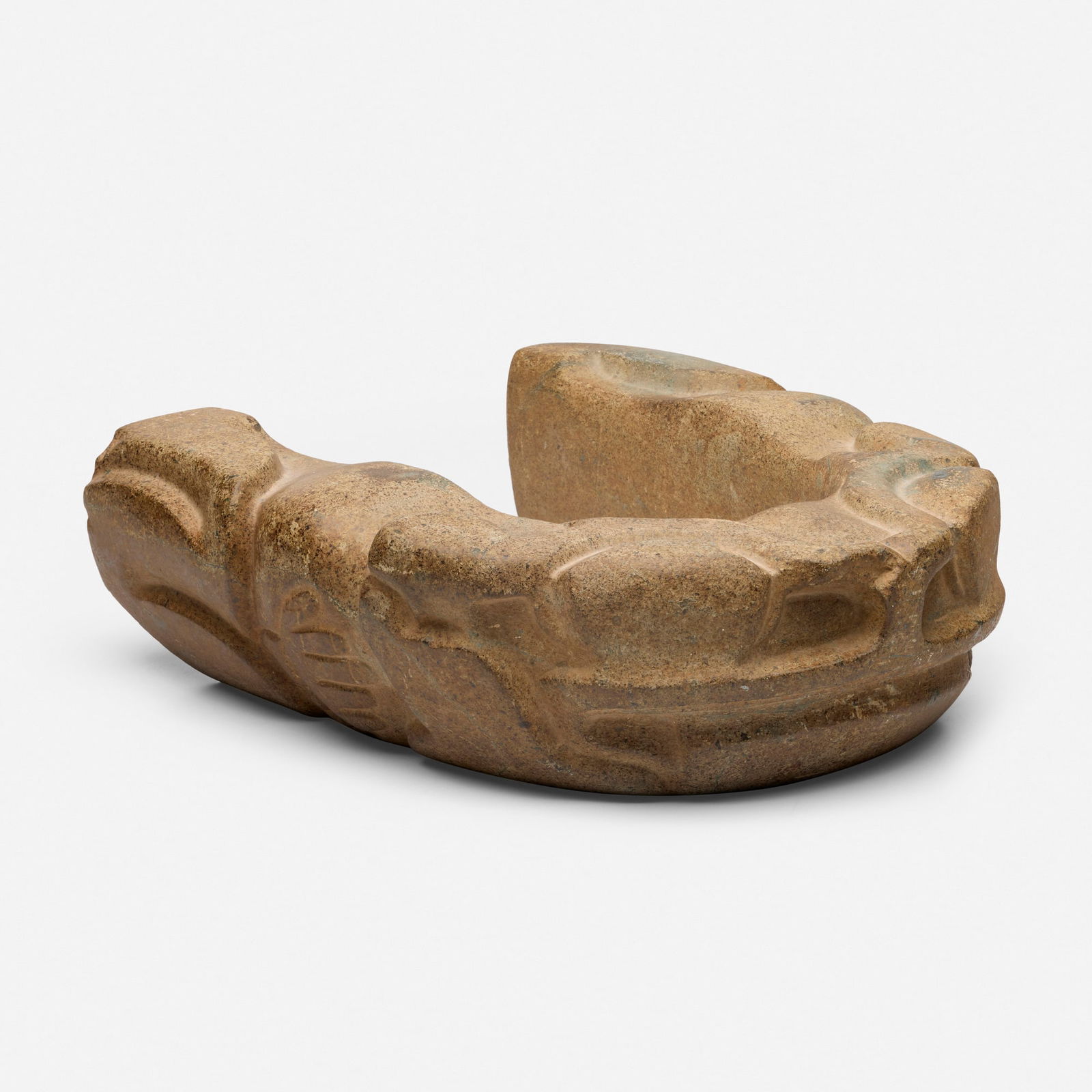 Veracruz, Yoke with a stylized frog and geometric designs (1 of 4)