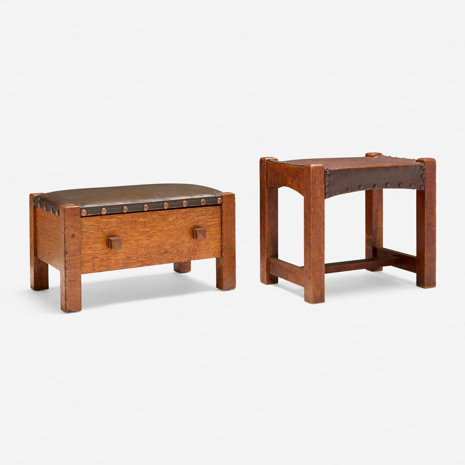Stickley Brothers and The Lakeside Craft Shops, Footstools, set of two (1 of 3)