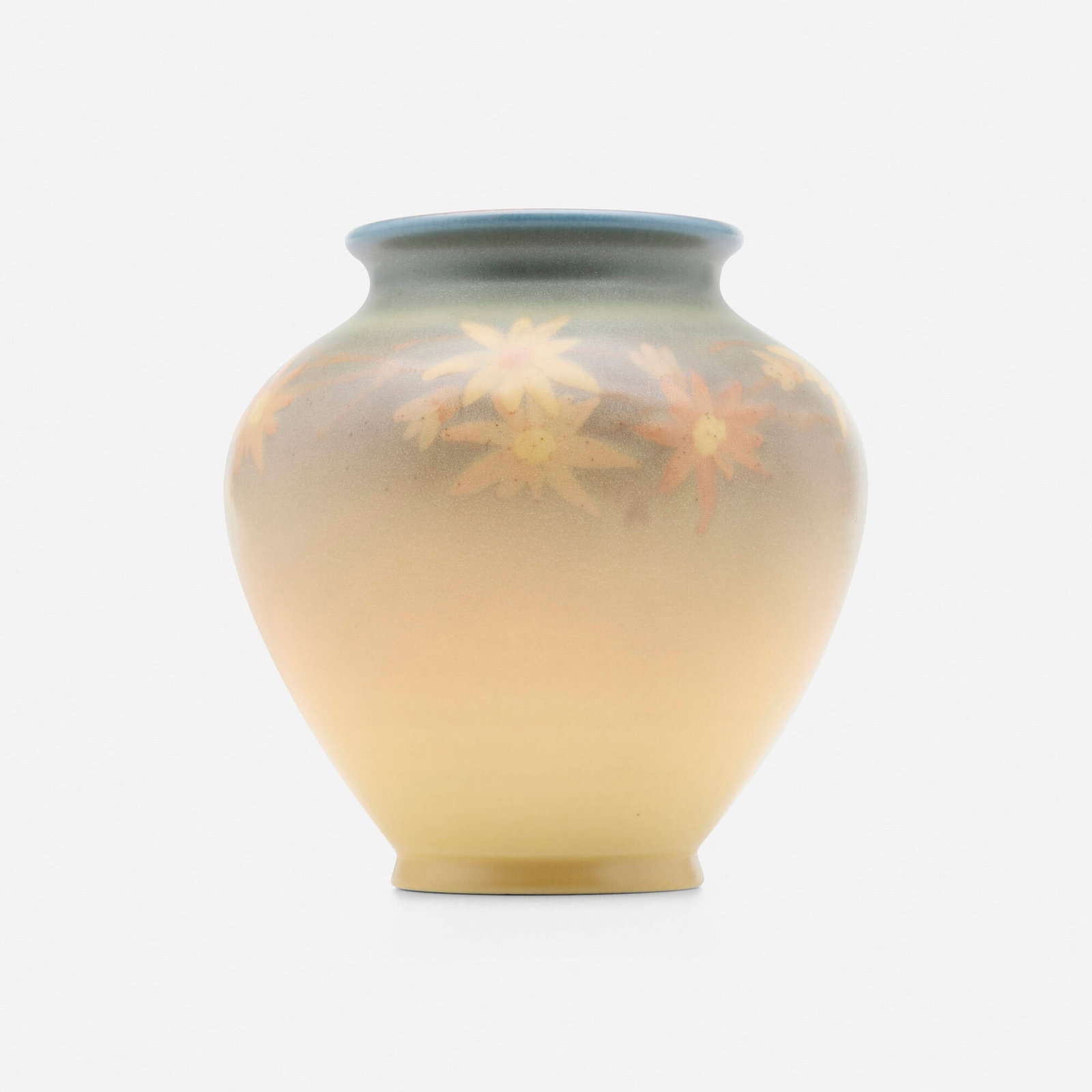 Lenore Asbury for Rookwood Pottery, Rare Yellow Vellum vase with jasmine flowers (1 of 5)