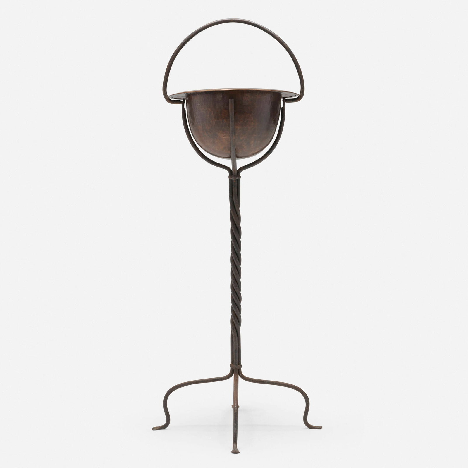 Harry St. John Dixon, Plant stand: Harry St. John Dixon Plant stand USA, after 1925handwrought copper, wrought iron 29 h x 11 dia in (74 x 28 cm) Impressed signature to underside 'Harry Dixon San Francisco' with metalsmith.